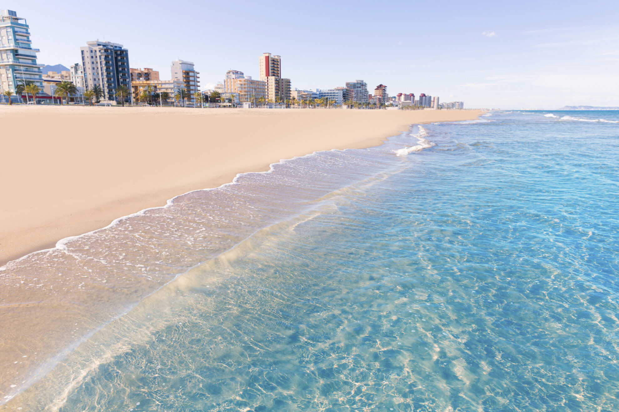 Gandia Strand in Valencia, Spanien