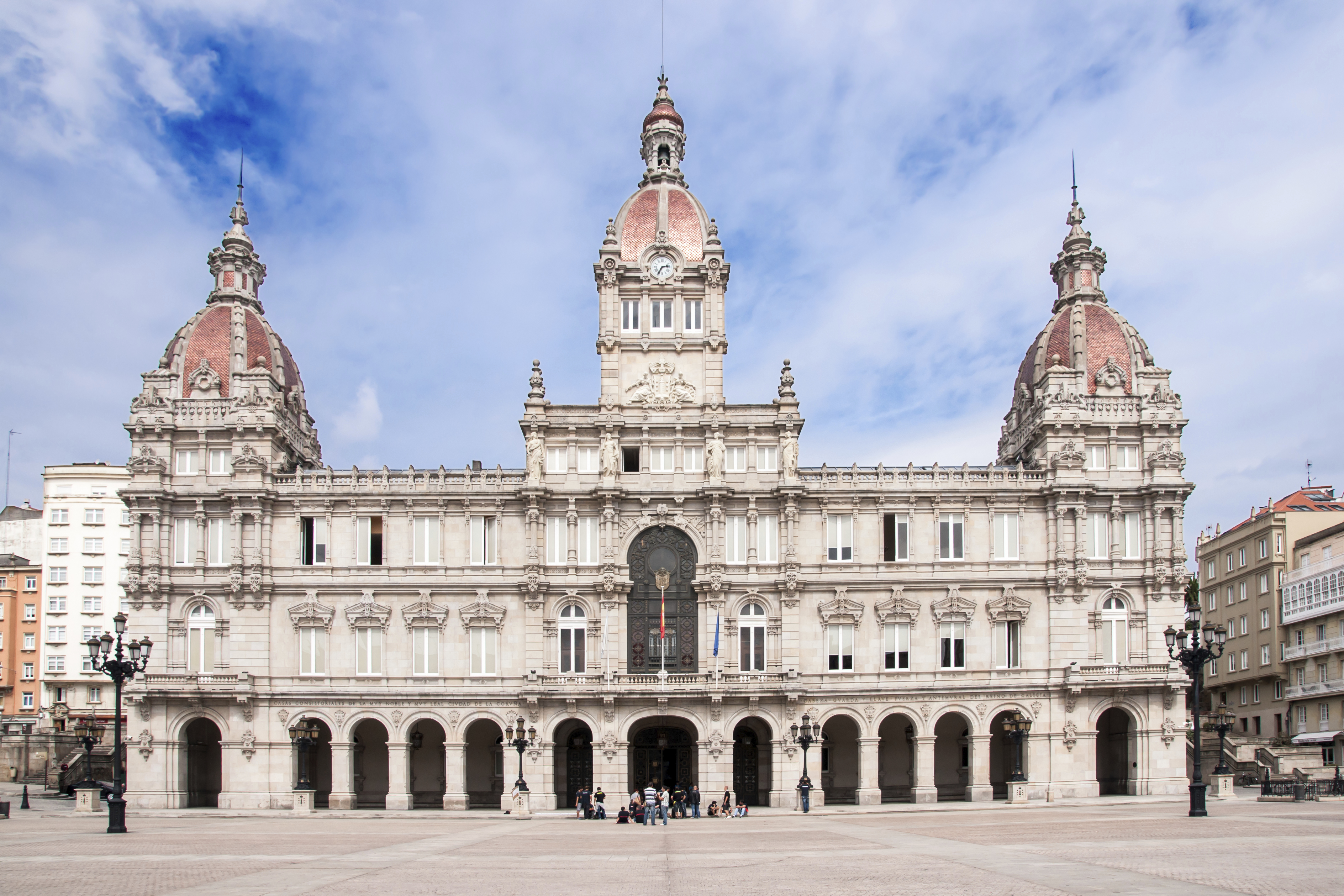 Rathaus in La Coruna, Spanien
