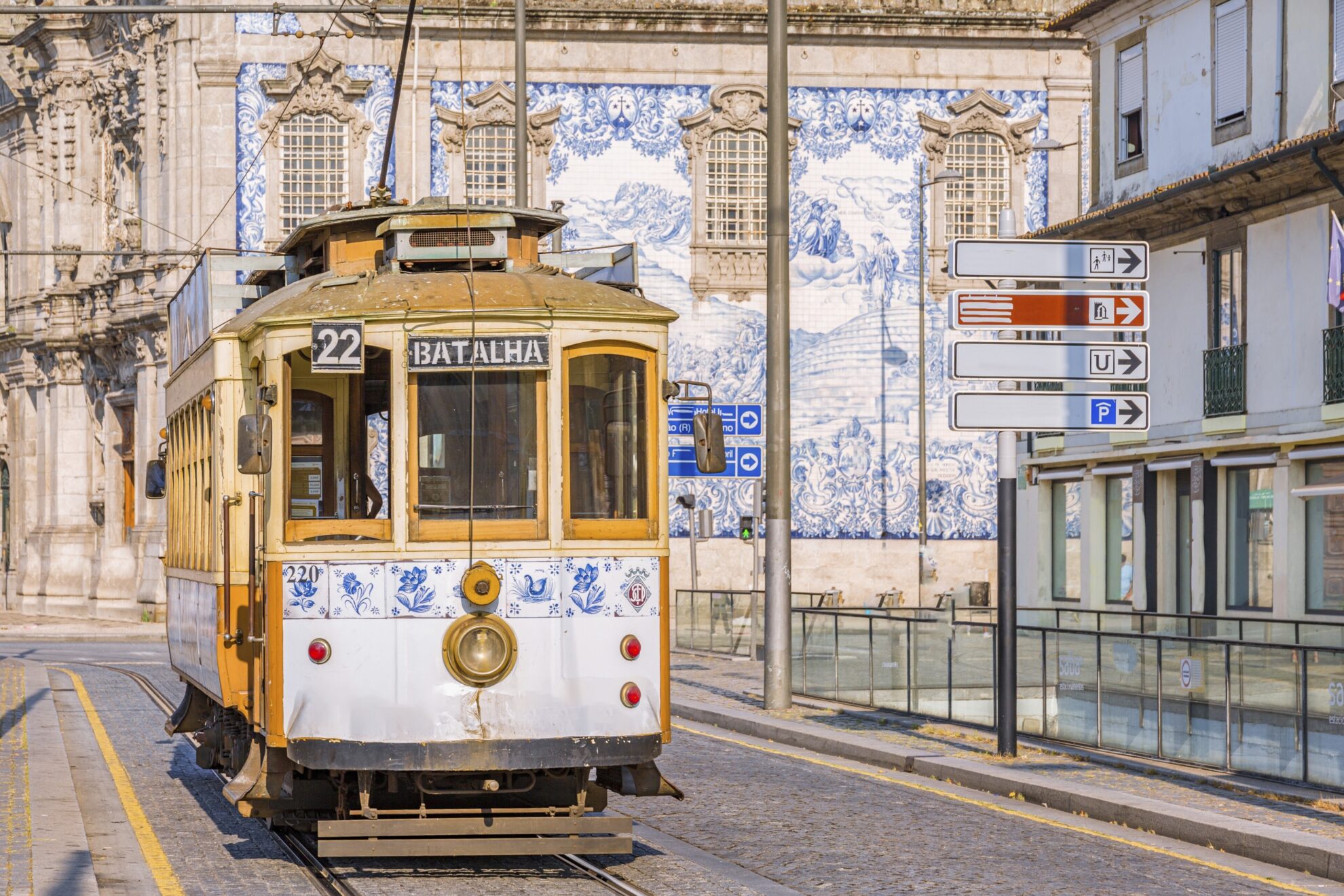 Strassenbahn in Porto, Portugal