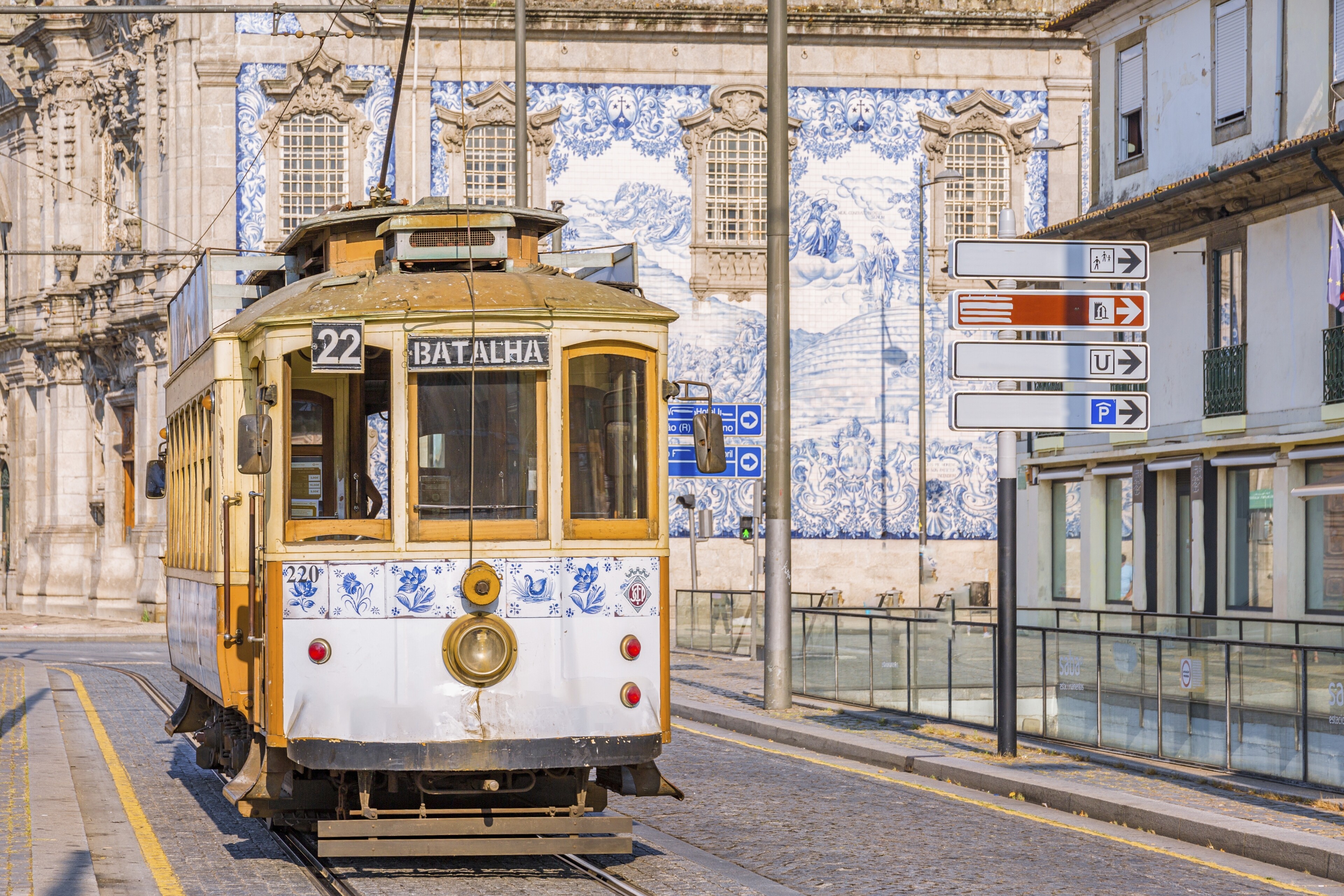 Strassenbahn in Porto, Portugal