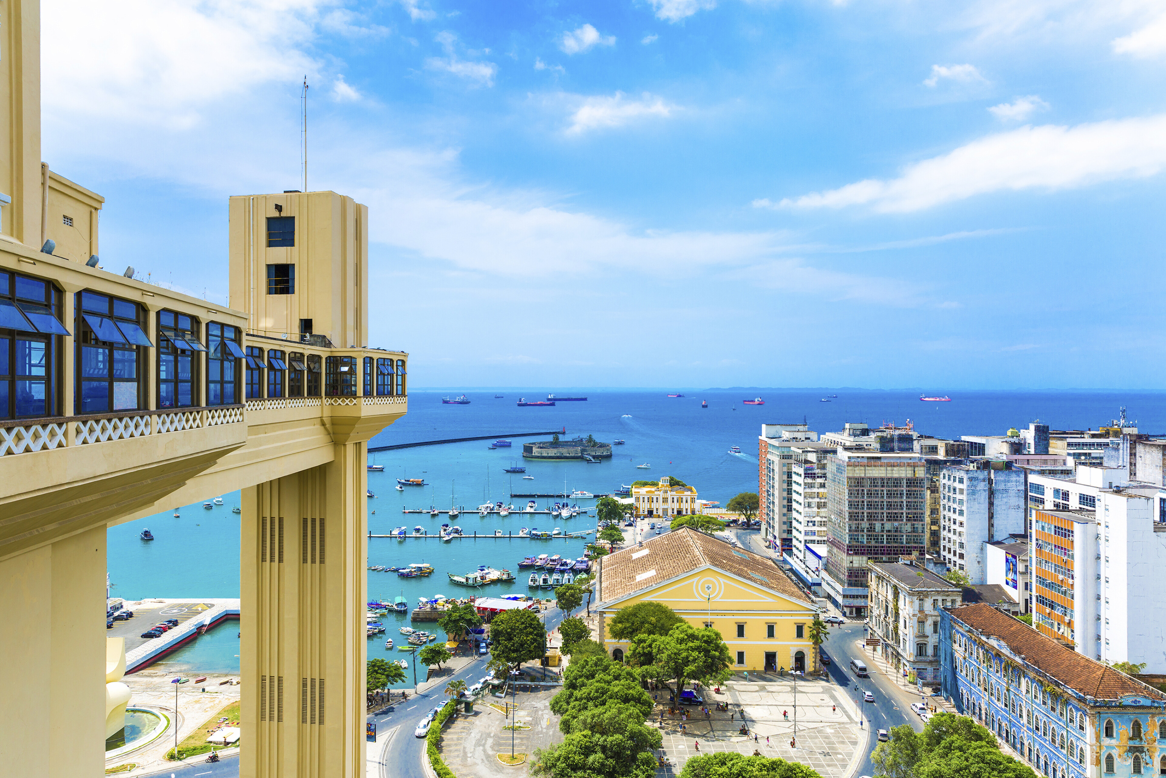 Blick auf das Meer vor der Stadt Salvador, Brasilien
