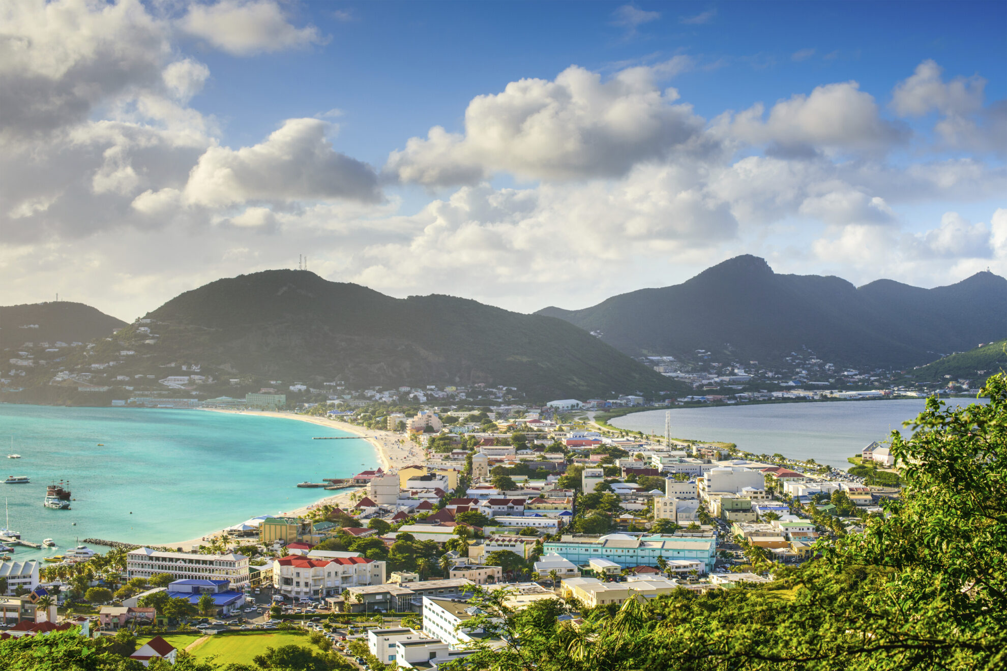 Panoramablick über Philipsburg, St. Maarten