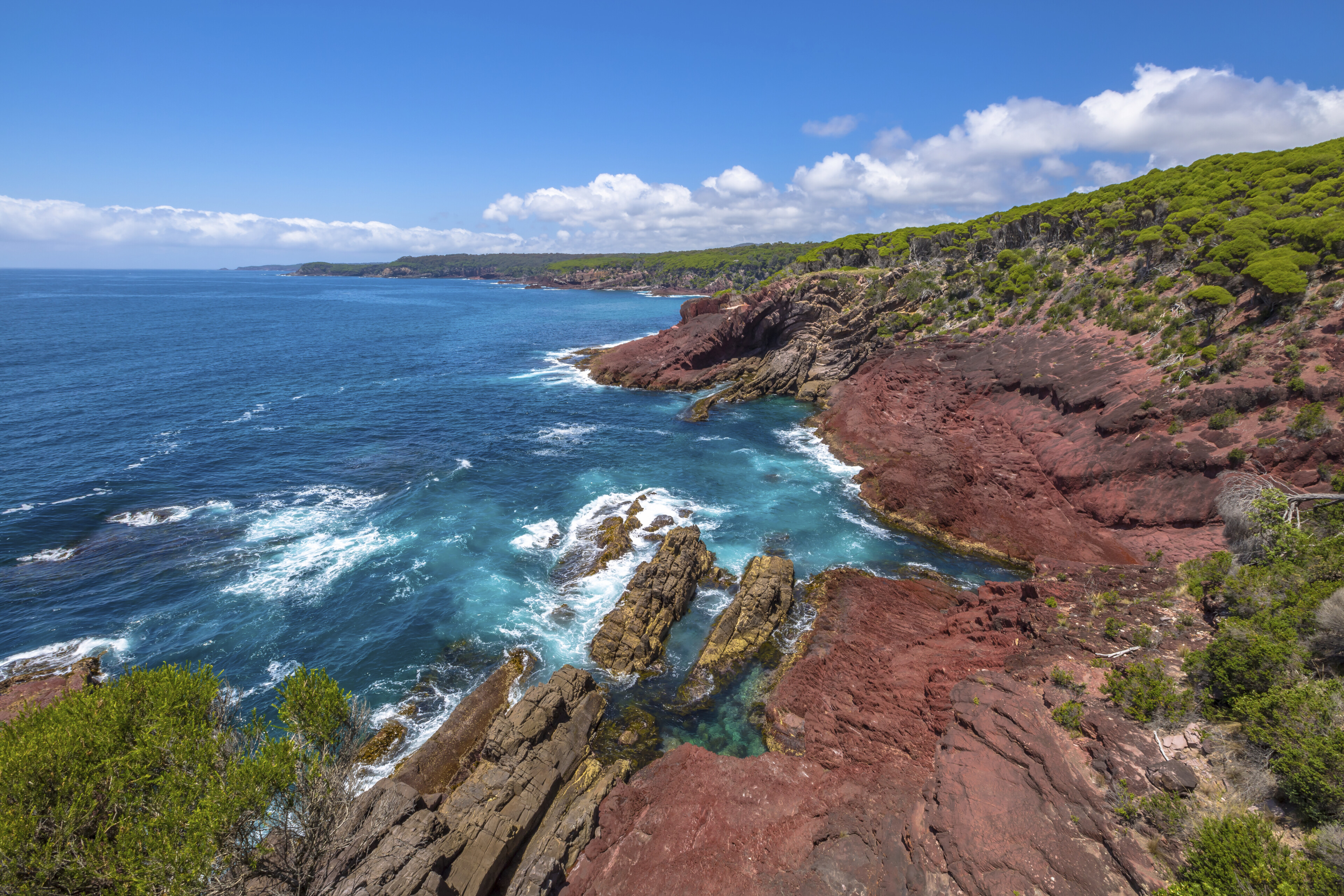 Felsige Küste von Eden, Autralien