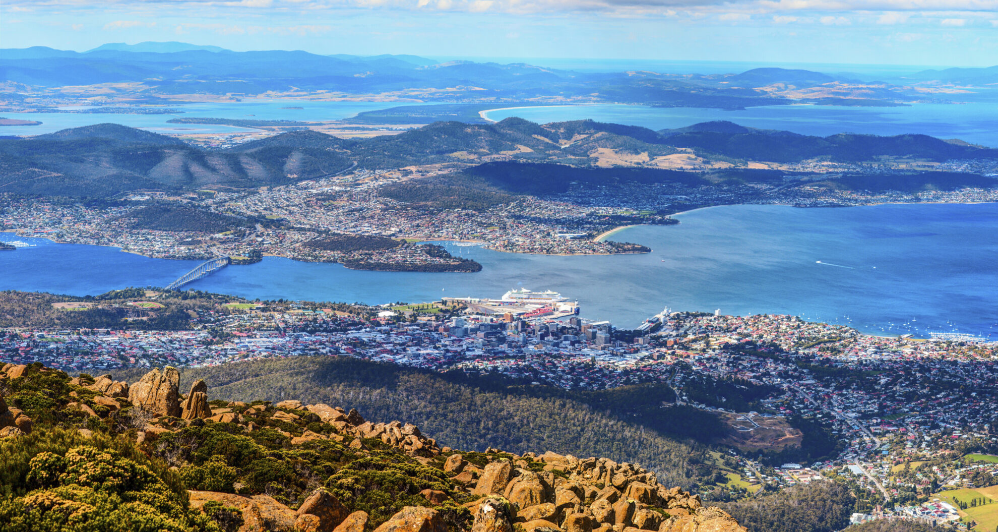 Luftansicht von Hobart, Australien