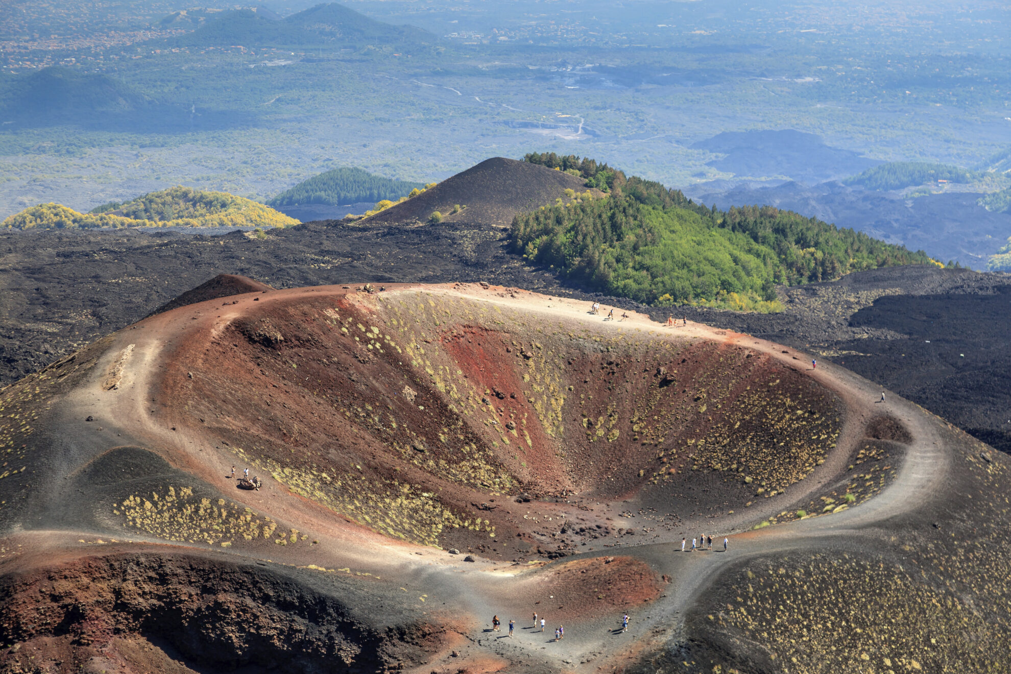 Krater am Vulkan Ätna