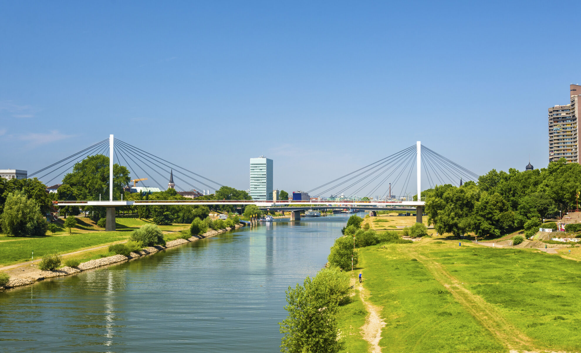 Rheinbrücke in Mannheim, Deutschland