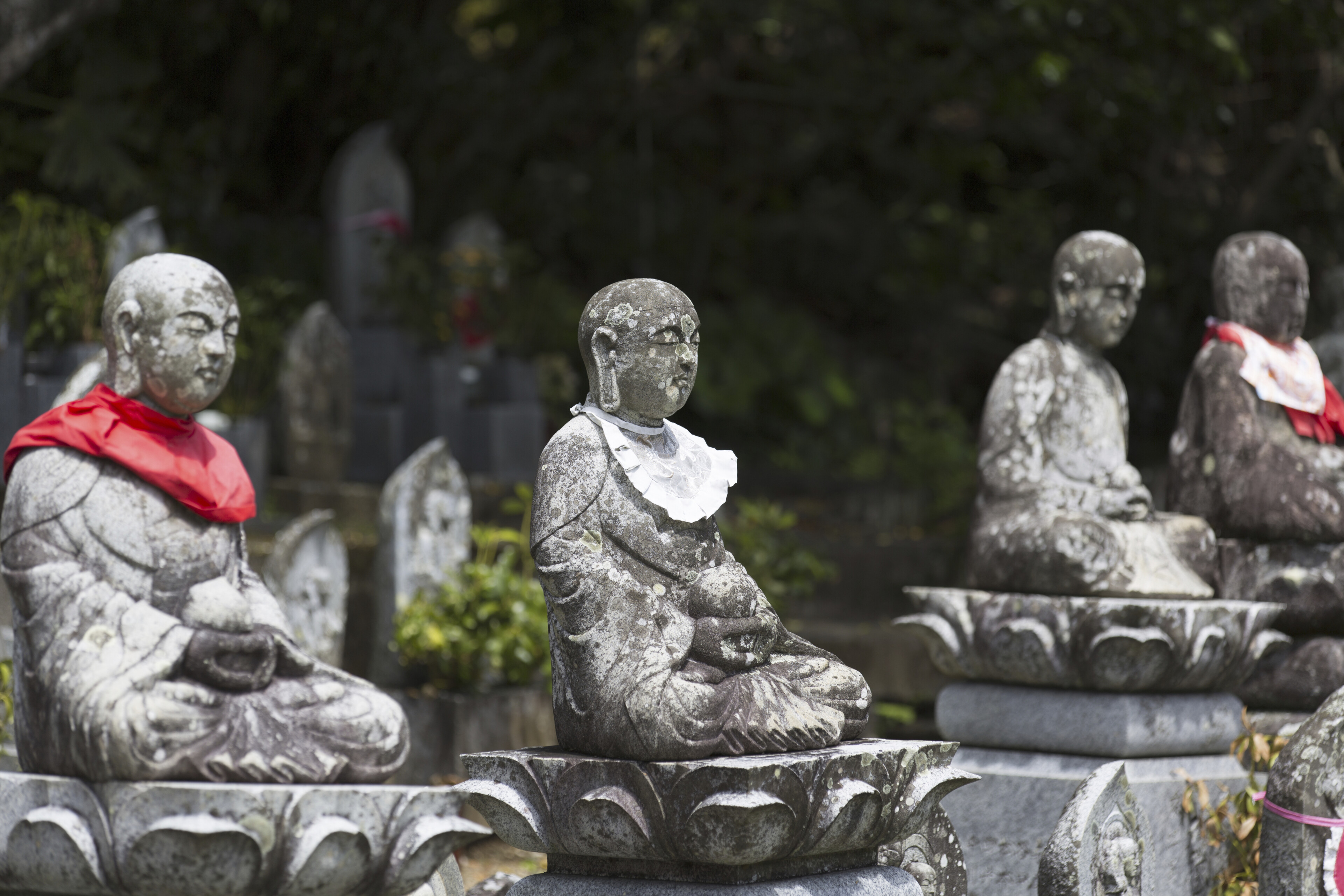 Kochi, Jizo Skulpturen