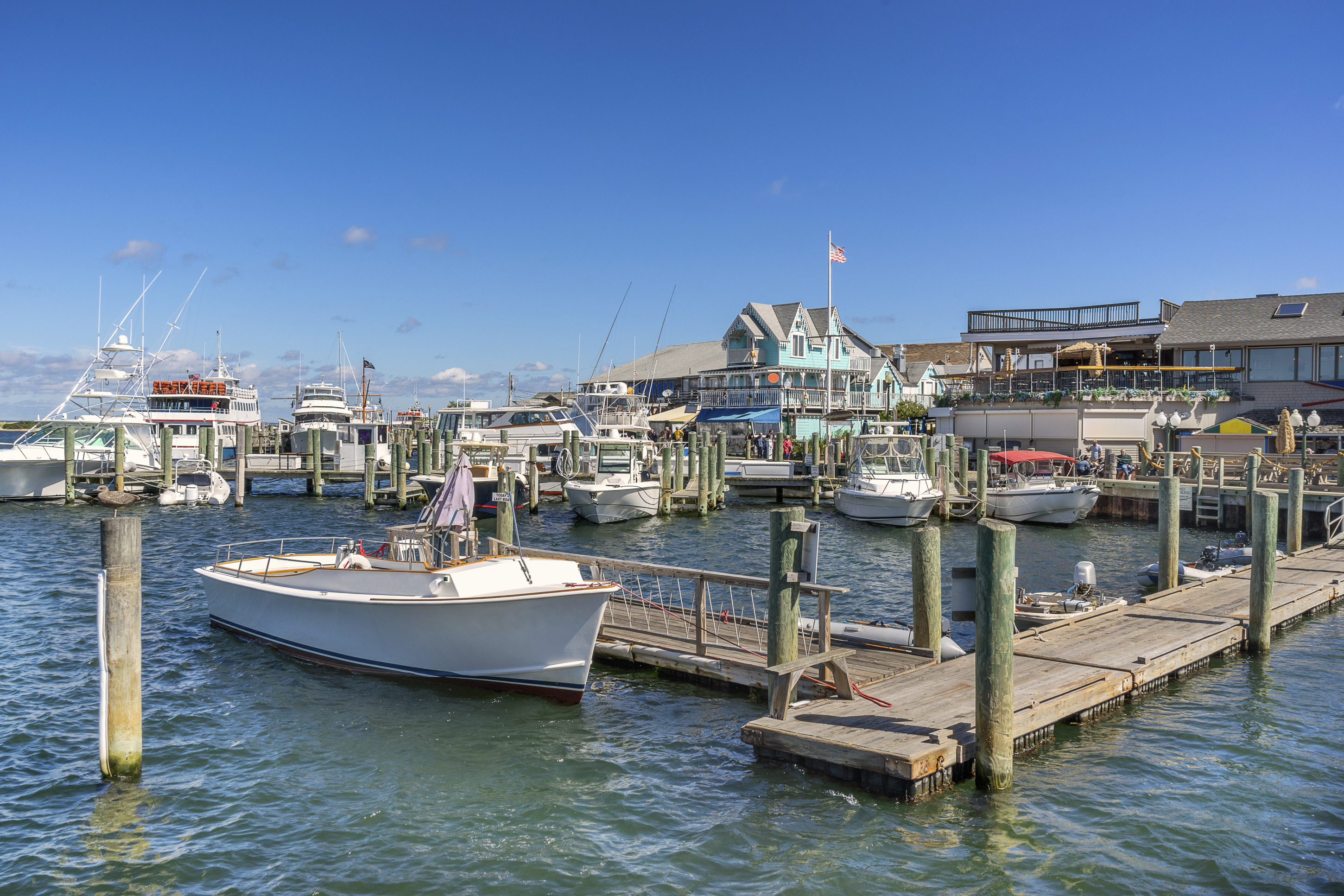 Oak Bluffs Hafen auf Marthas Vineyard, USA