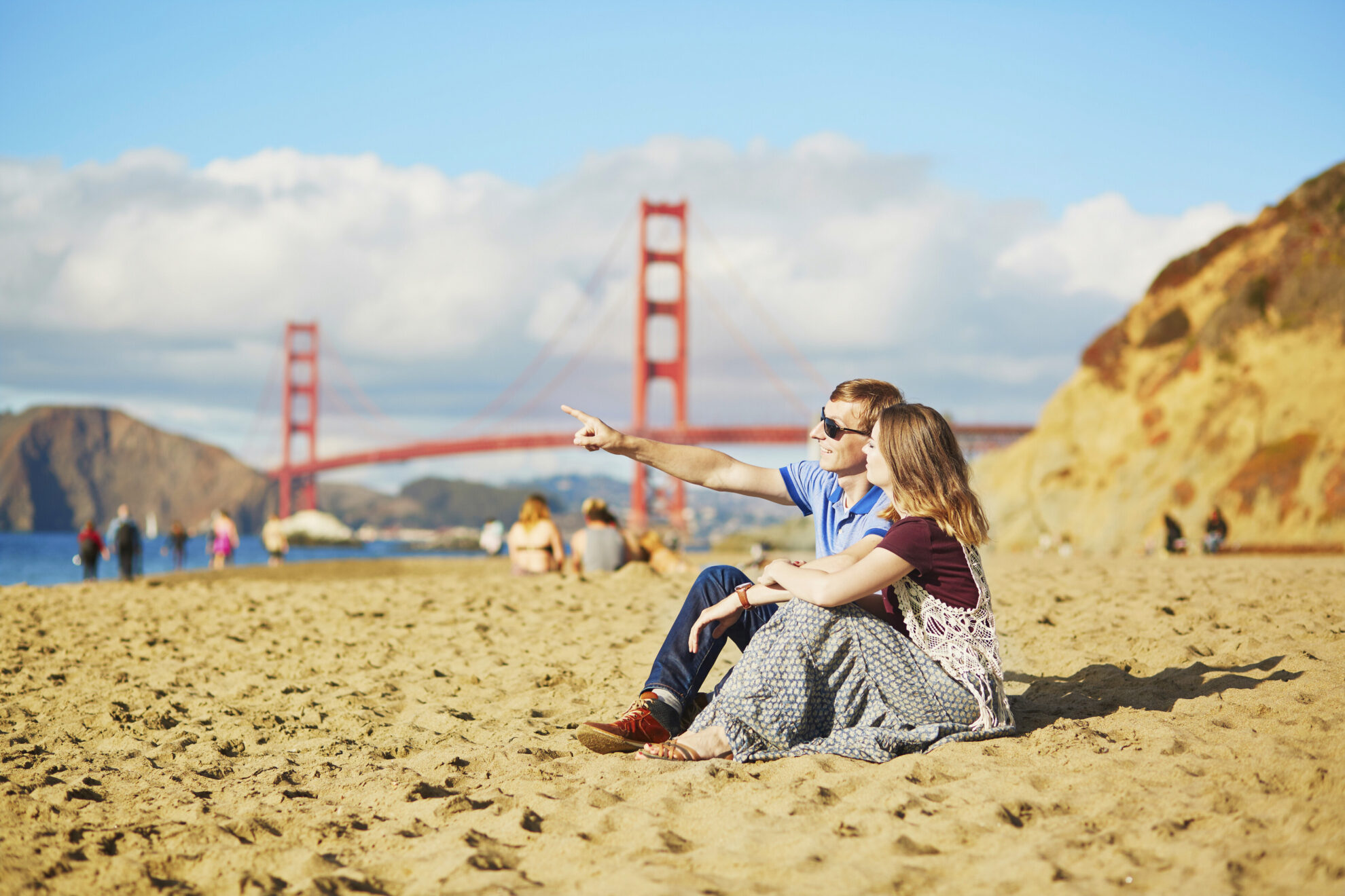 Strand bei der Golden Gate Brücke, USA