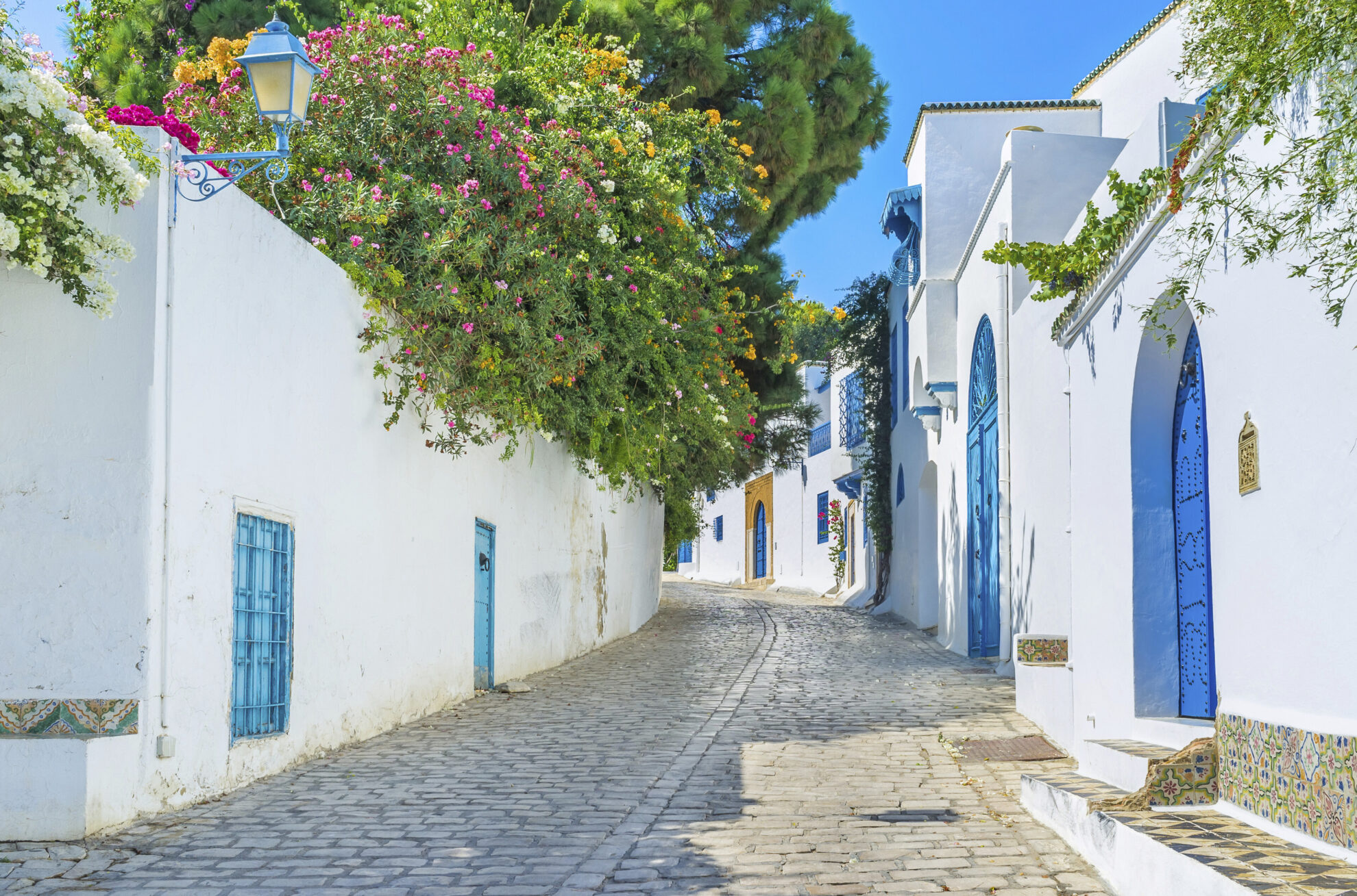 Künstlerdorf Sidi Bou Saïd in La Goulette, Tunesien