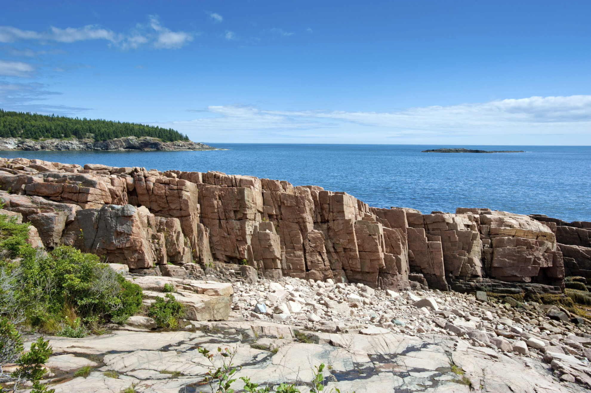 Aussichtsplattform im Nationalpark in Bar Harbor, USA