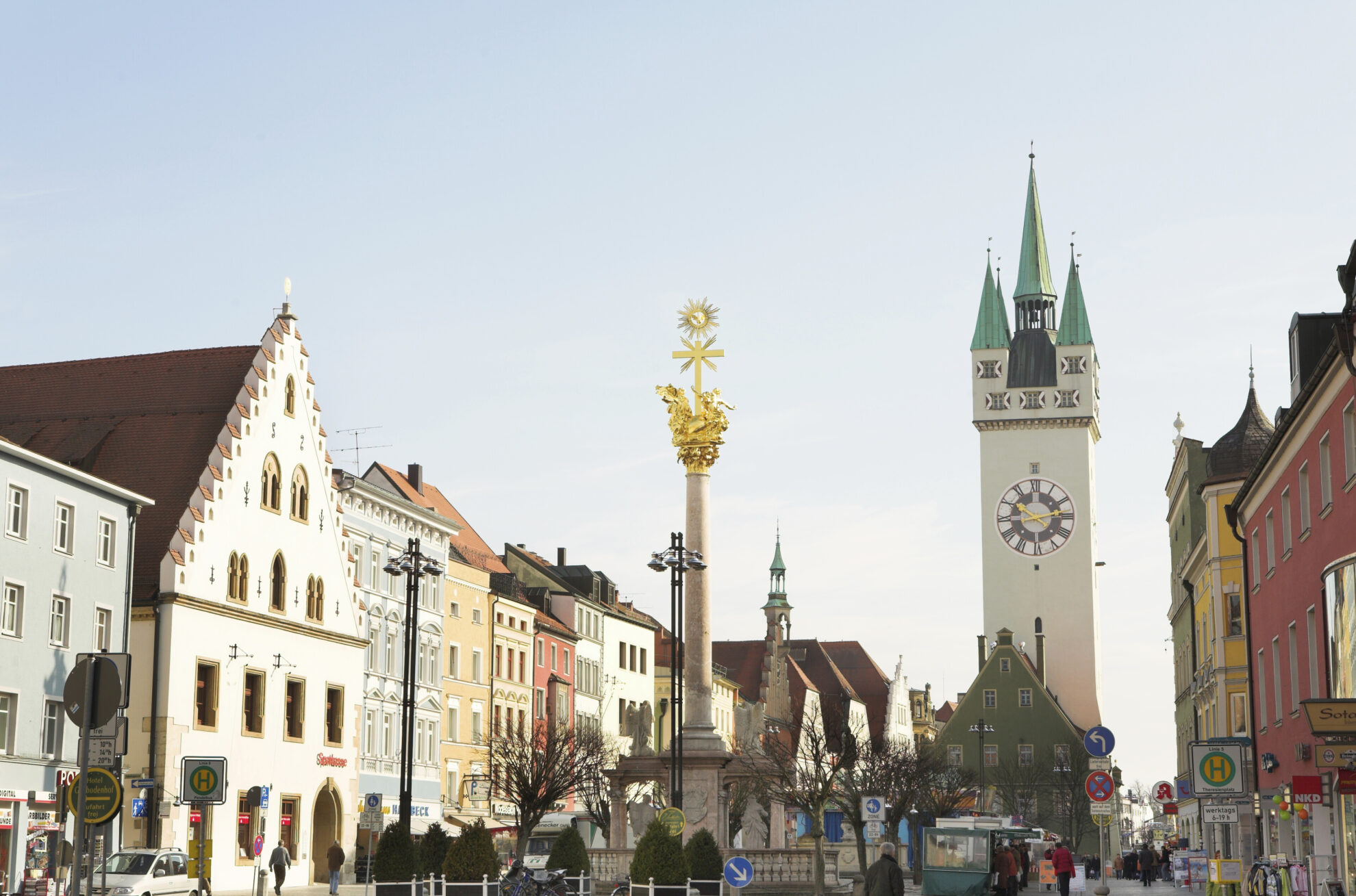 Stadtturm im Zentrum von Straubing, Deutschland