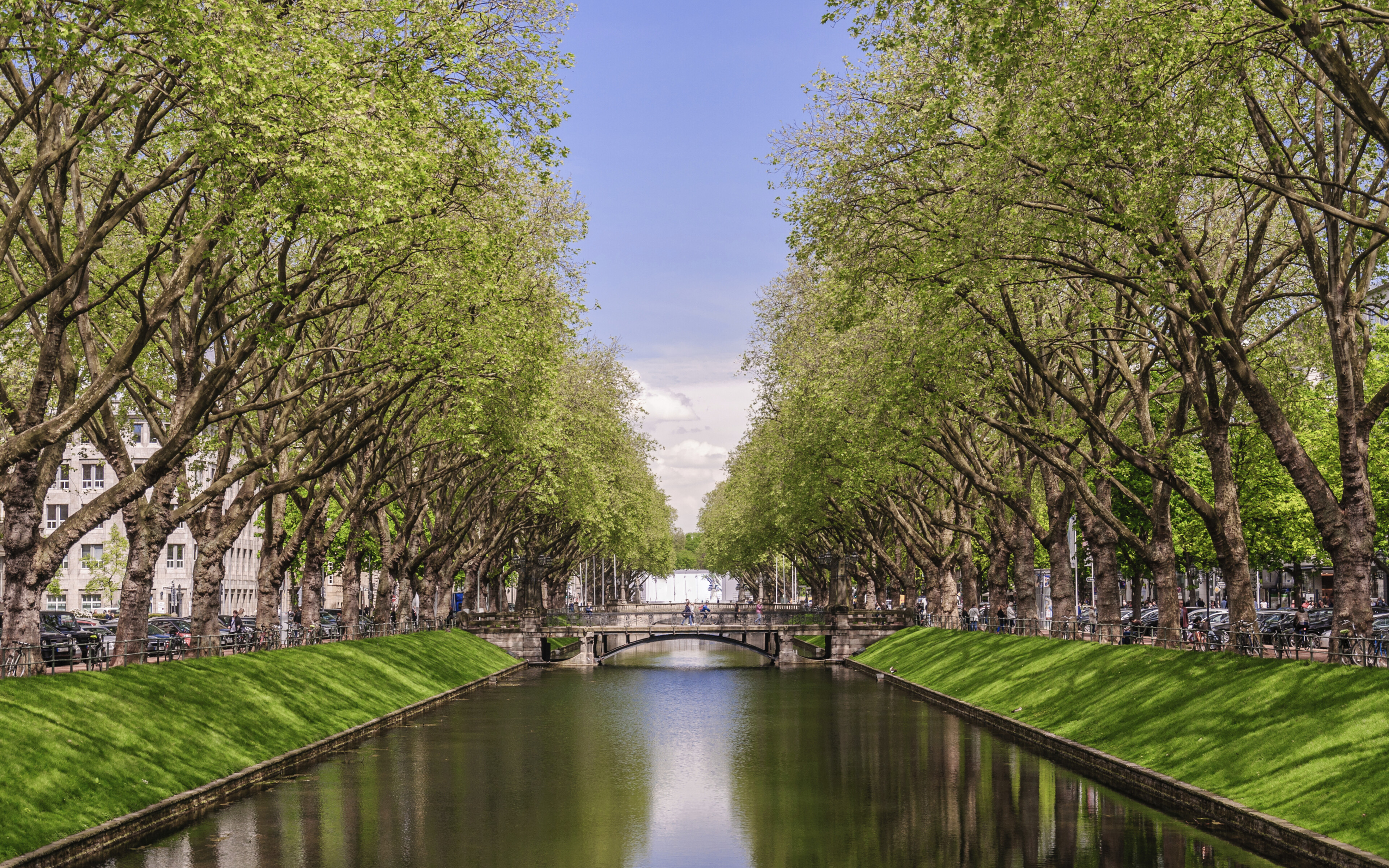 Die Königsallee in Düsseldorf, Deutschland