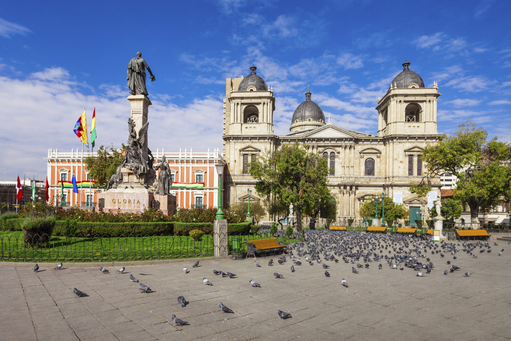Plaza Murillo und Kathedrale in La Paz, Bolivien
