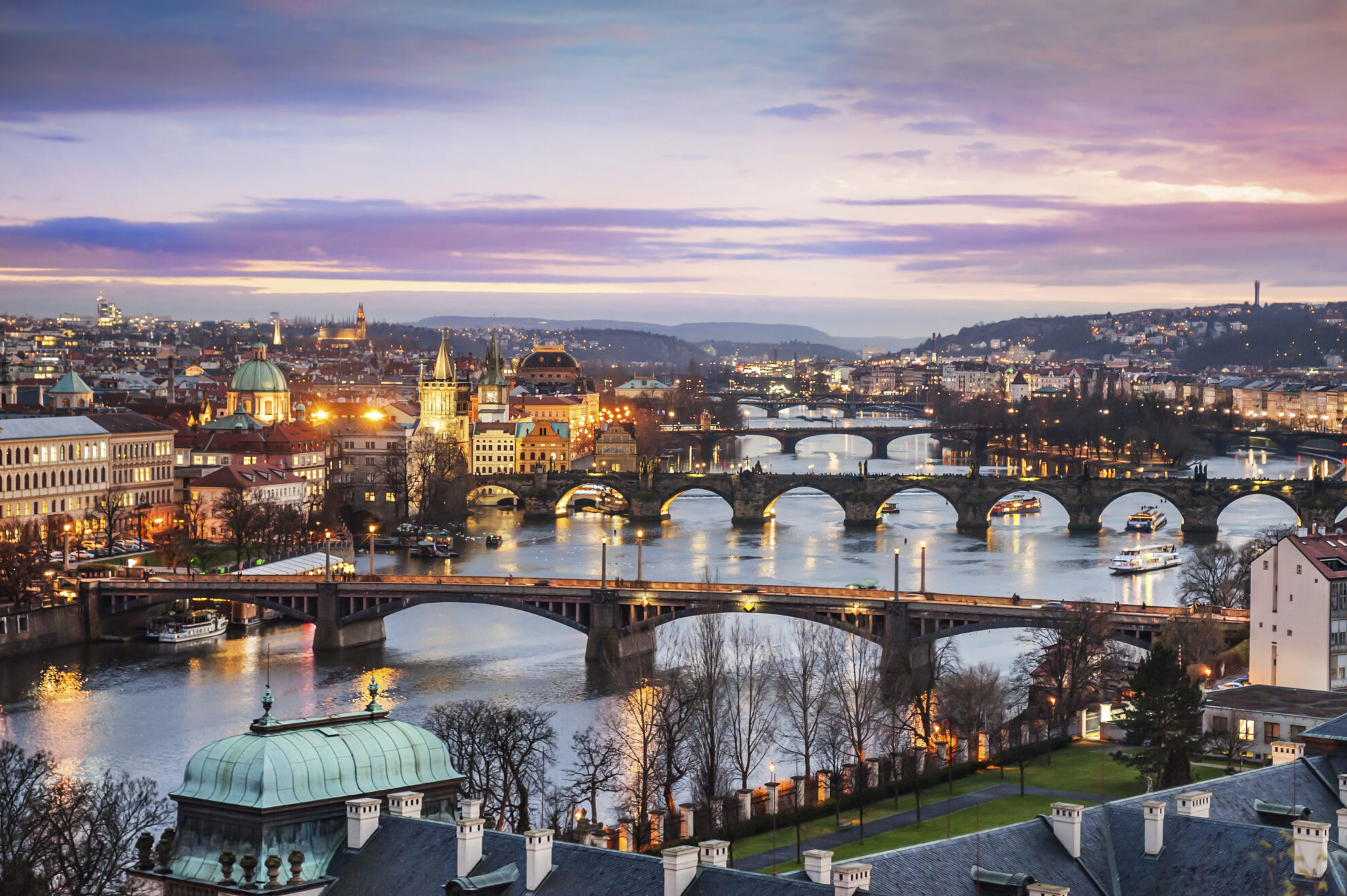 Panoramaaufnahme von Prag, Tschechien