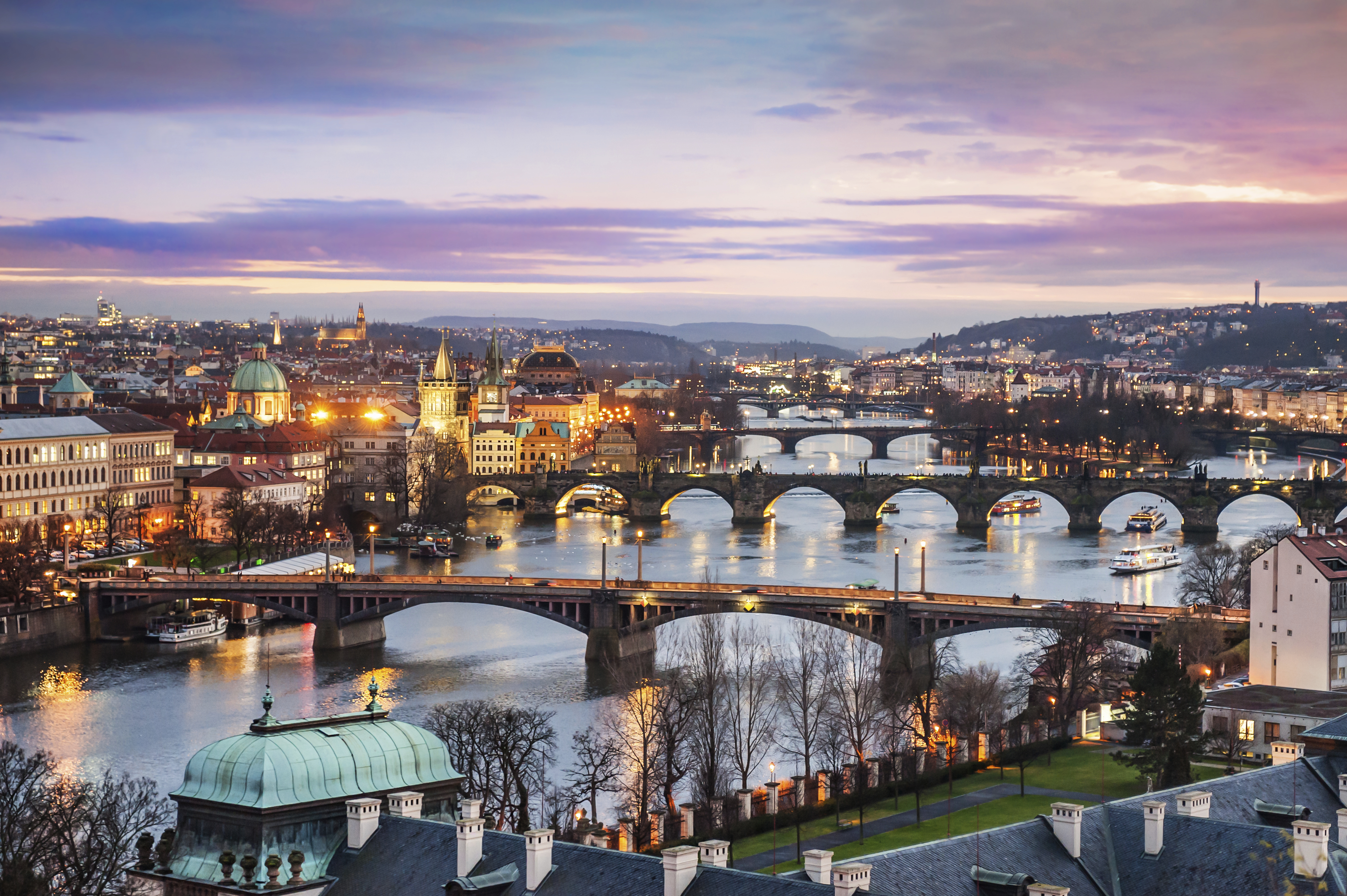 Panoramaaufnahme von Prag, Tschechien