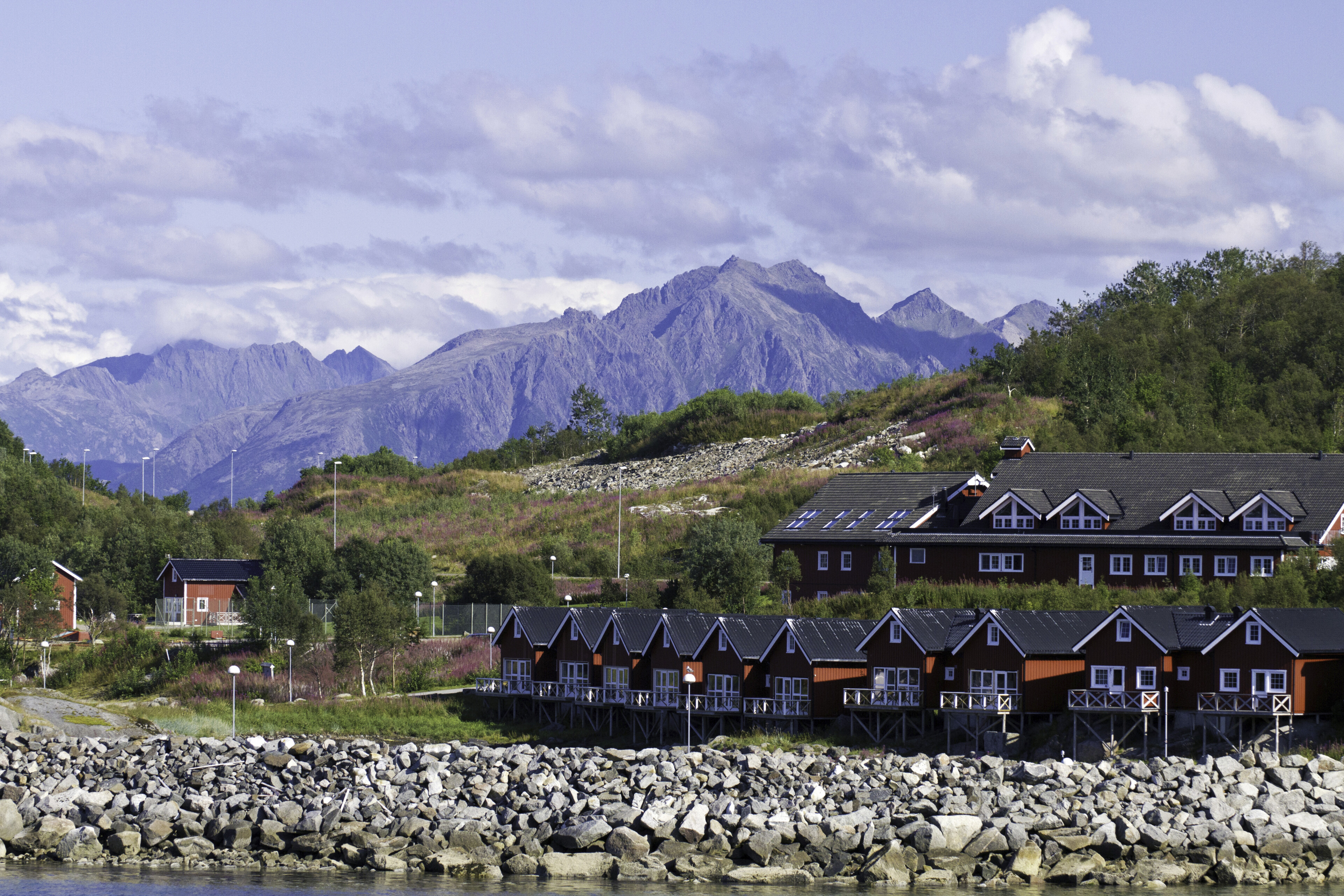 Stokmarknes in der Region Vesterålen in Nordnorwegen, Norwegen
