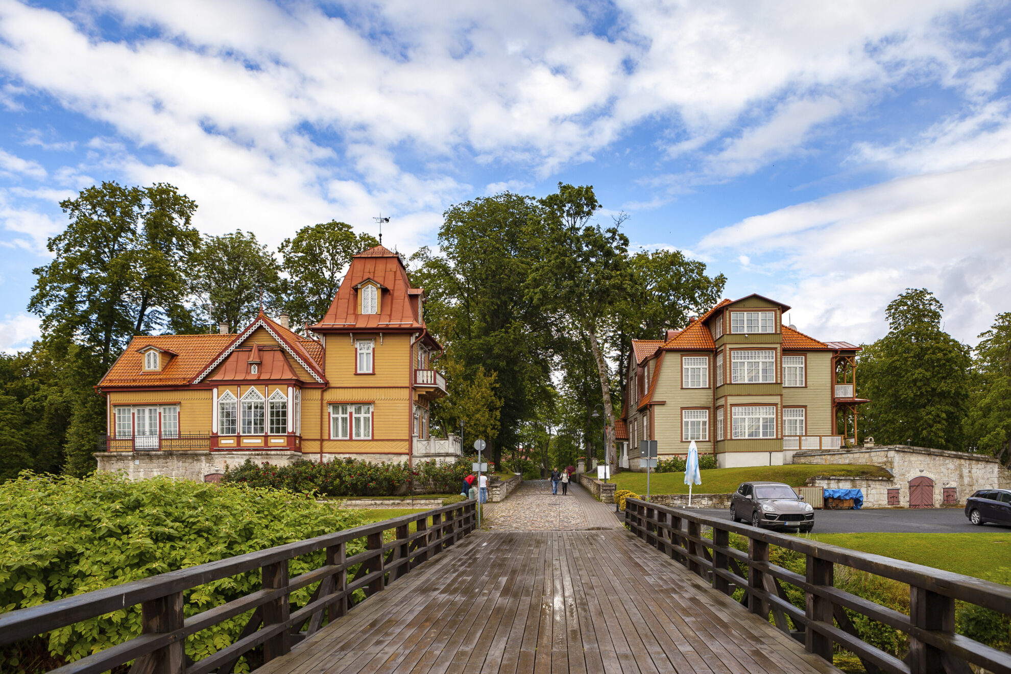 Häuser in Kuressaare auf Saaremaa, Estland
