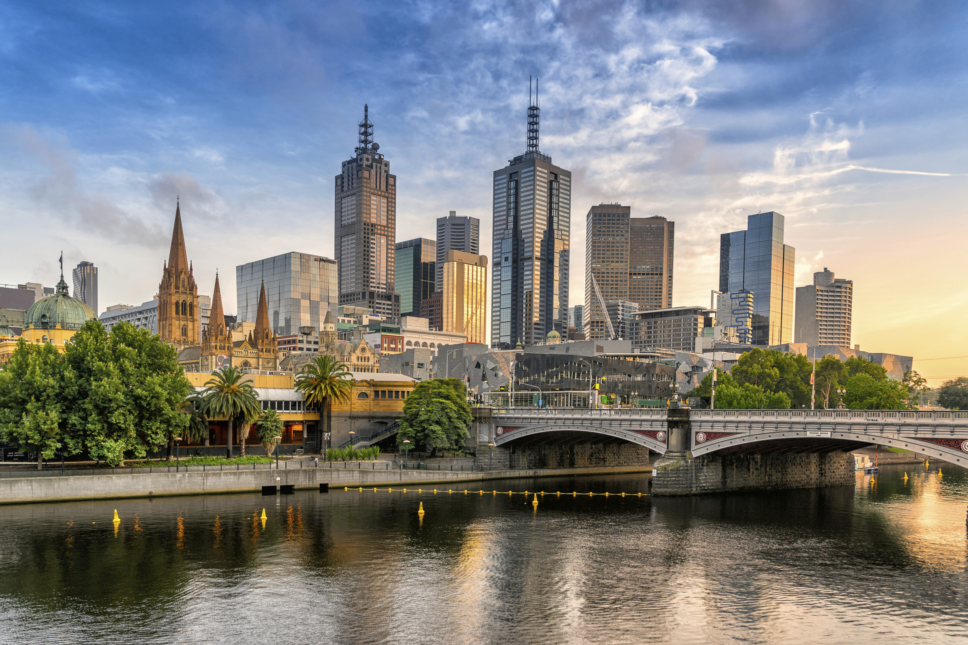 Stadtzentrum von Melbourne, Australien
