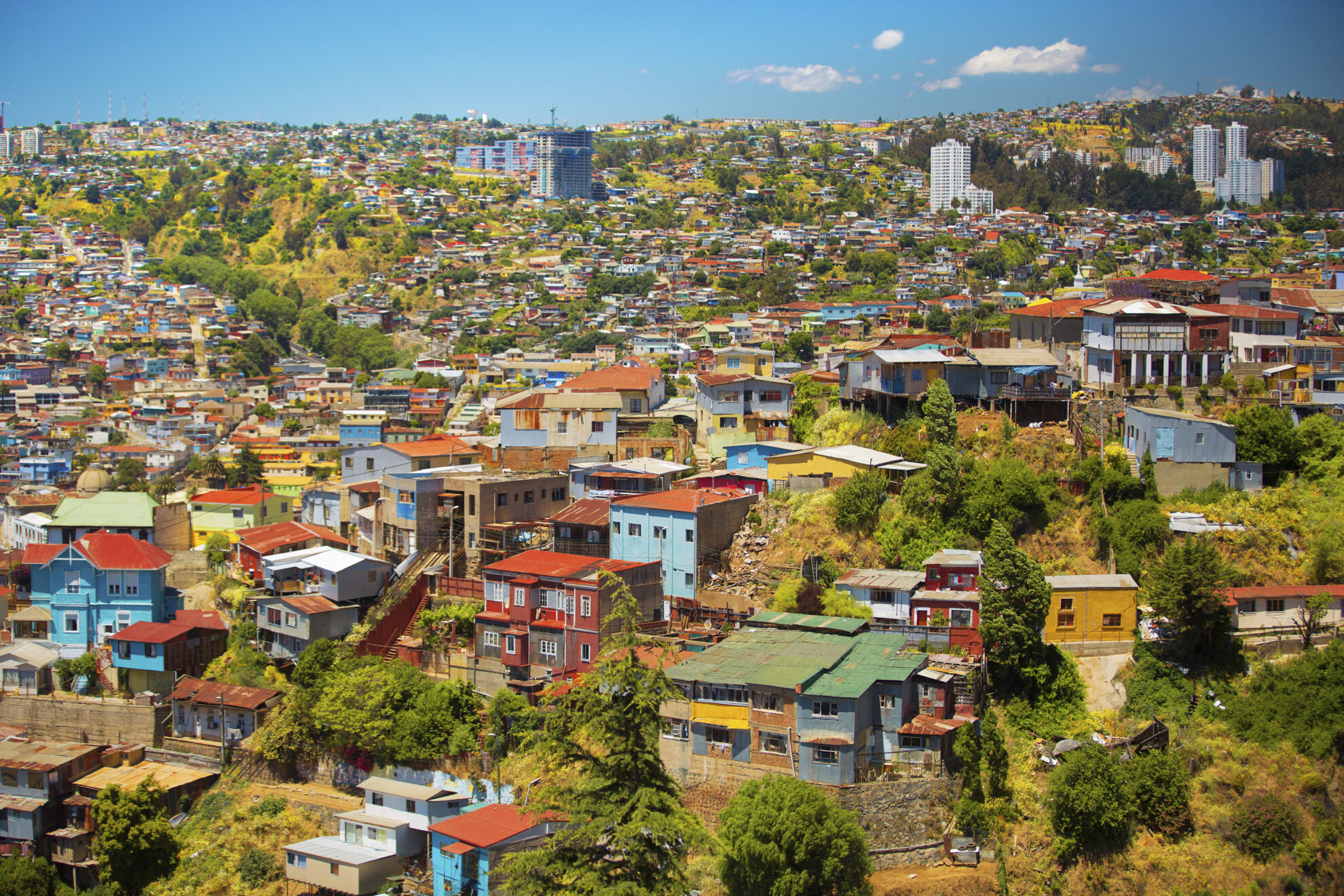 Blick auf die Stadt Valparasio, Chile