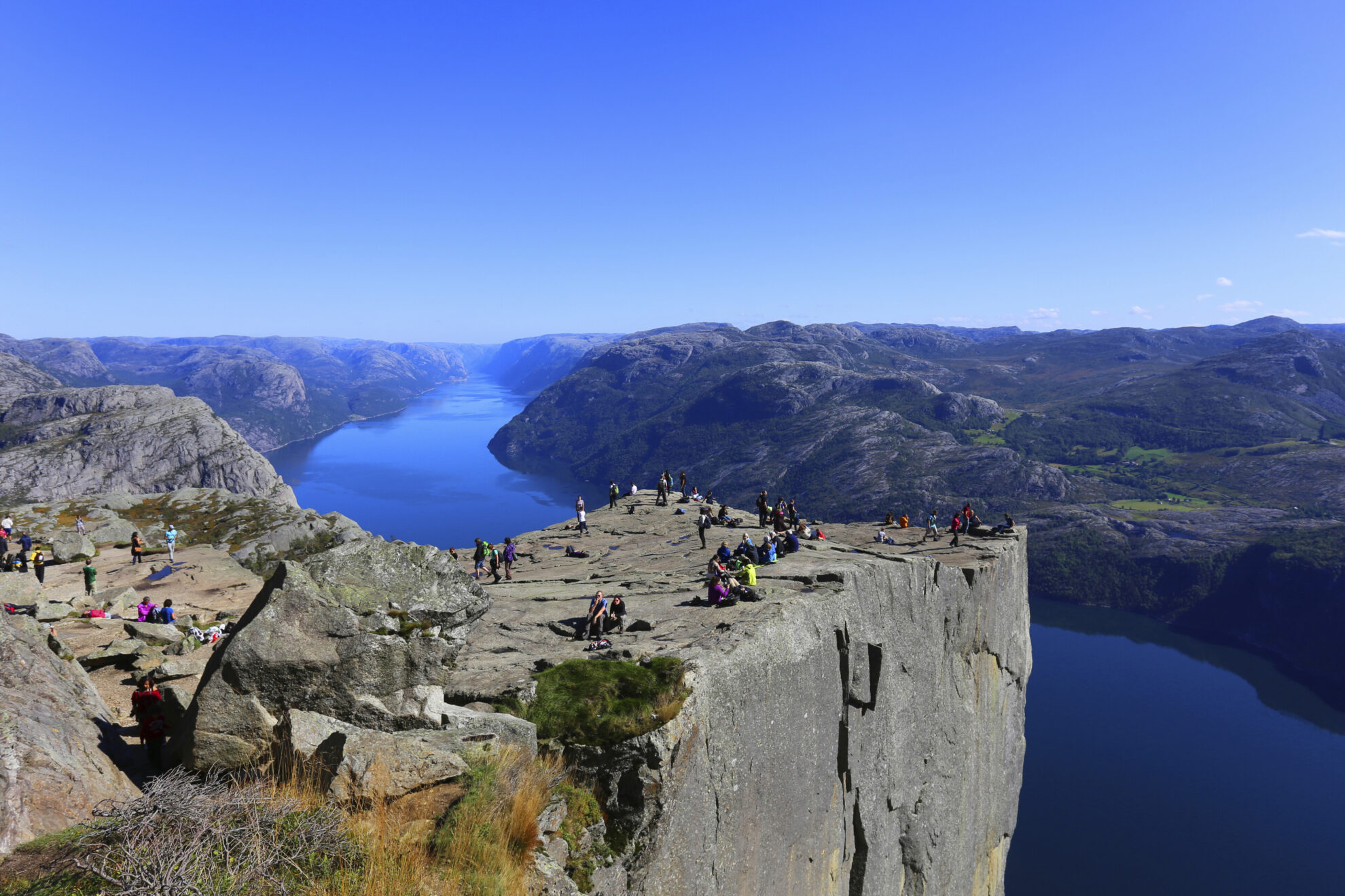 Blick auf die Felsplattform 