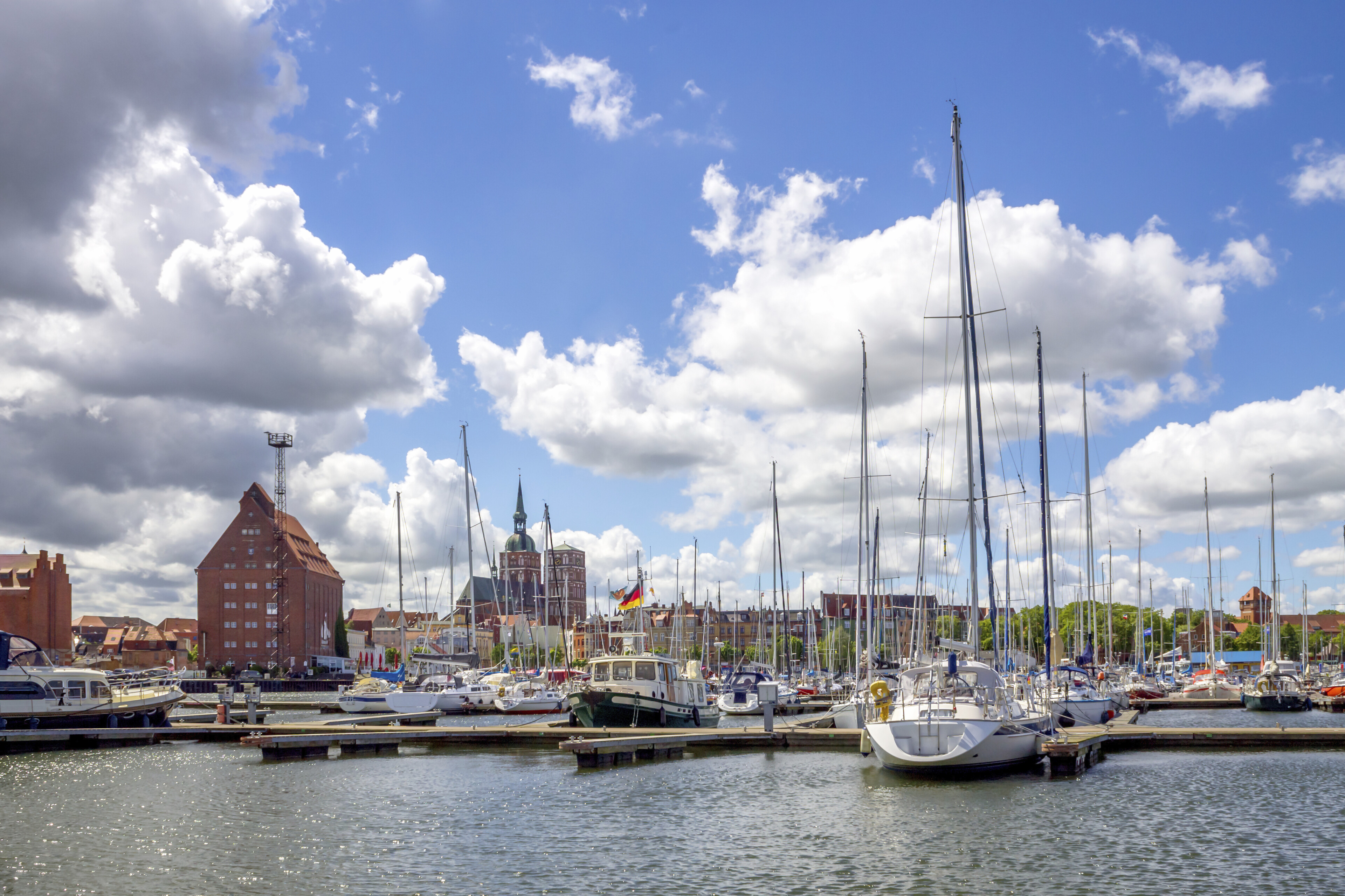 Der Hafen von Stralsund, Deutschland