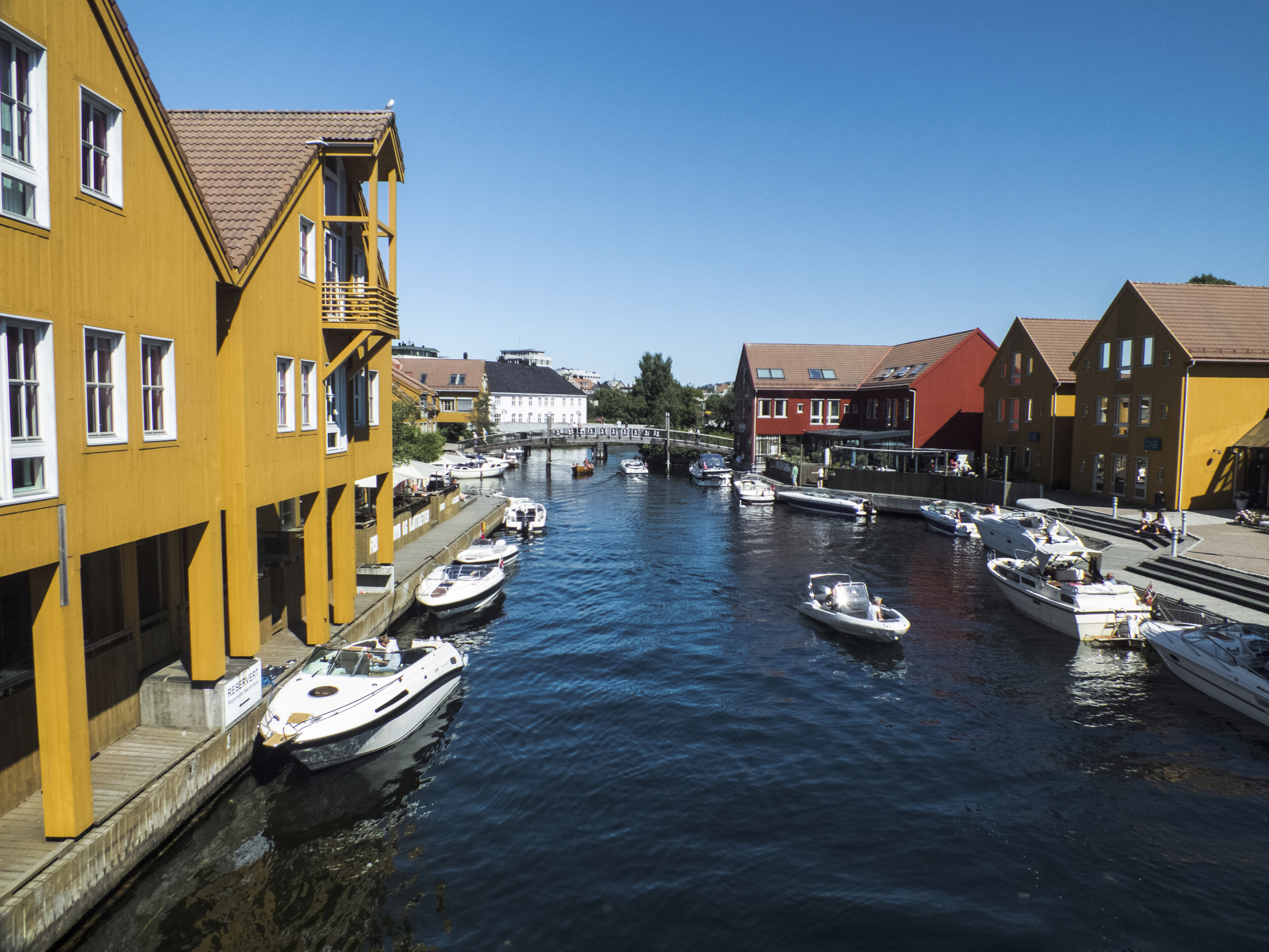 Kanal in Kristiansand, Norwegen