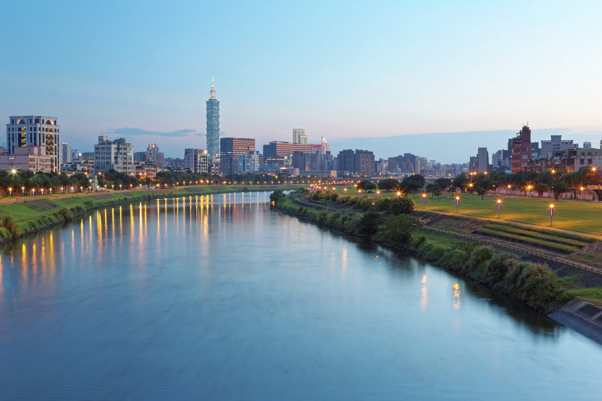 Blick auf Taipeh in Taiwan, China