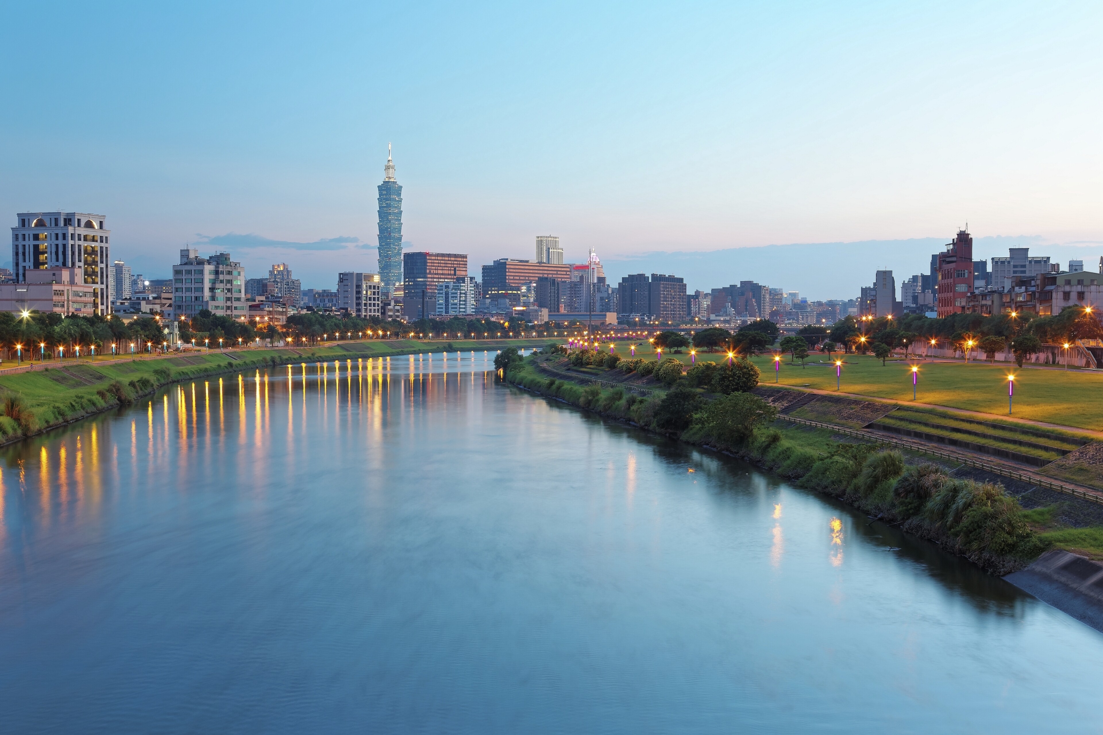 Blick auf Taipeh in Taiwan, China