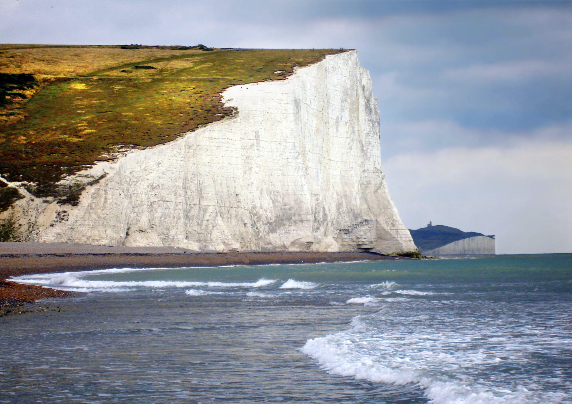 Die berühmten Kreidefelsen in Dover, England