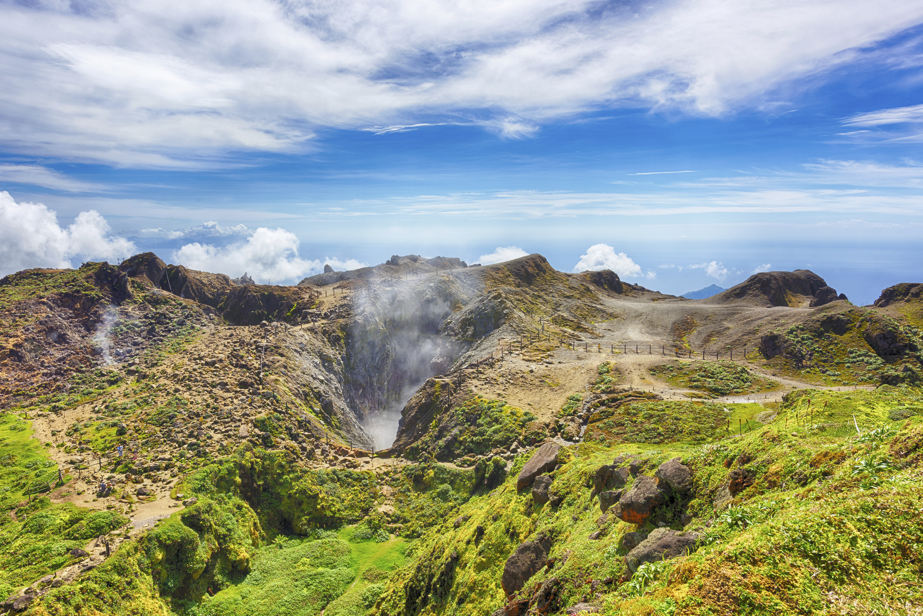 Krater von Soufrière auf St. Lucia, Karibik