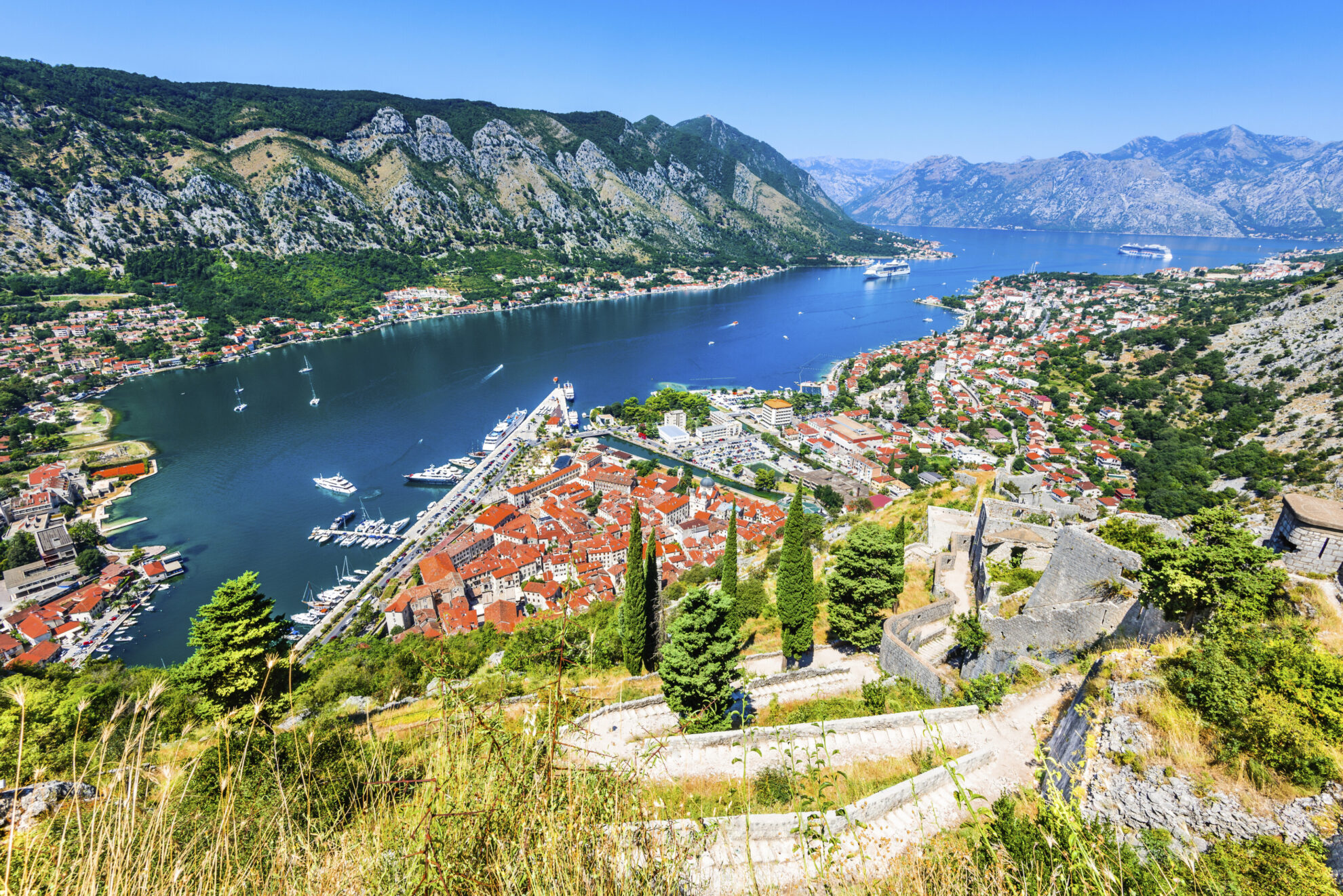 Die Bucht von Kotor in Montenegro