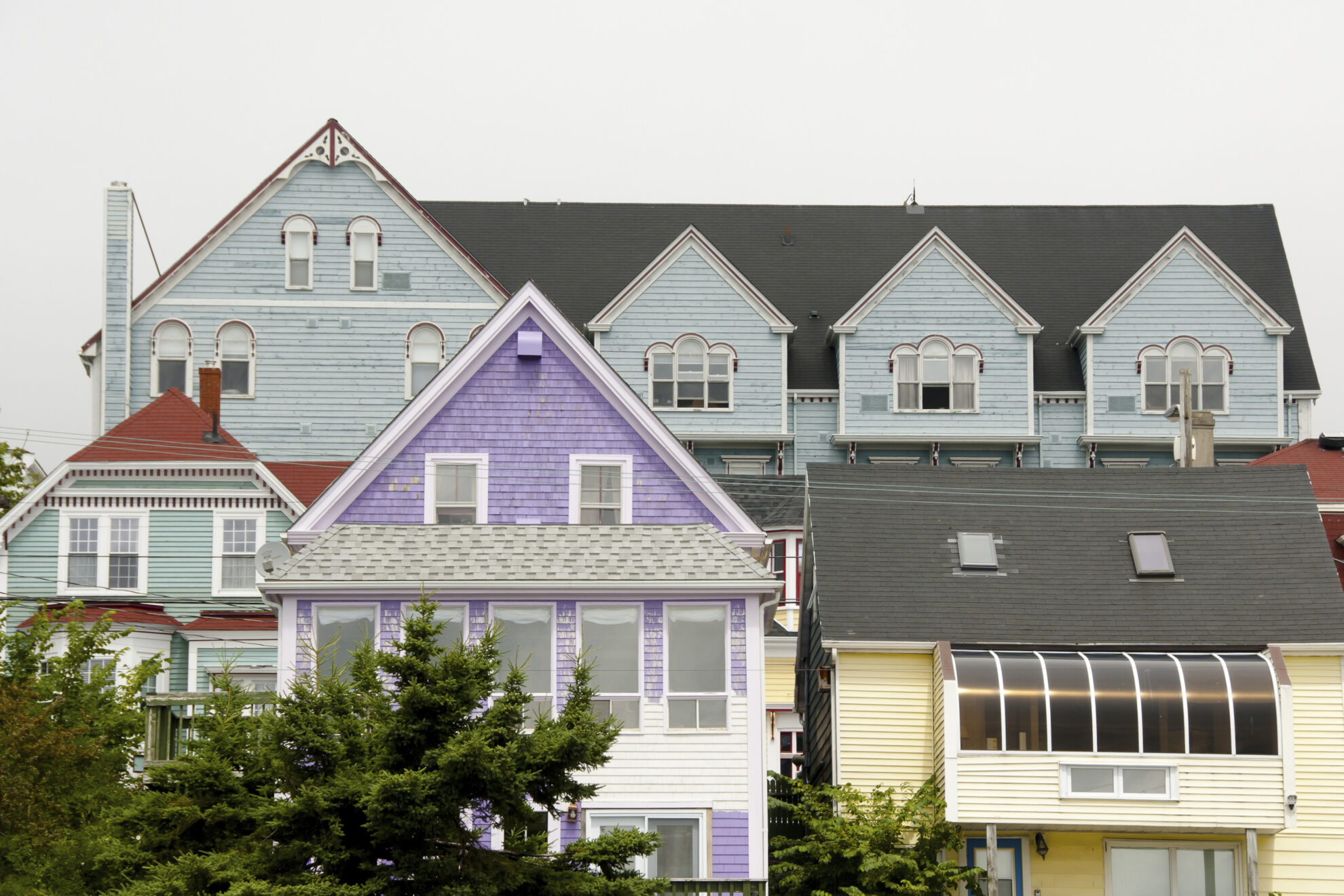 Typisch bunte Häuser in Lunenburg, Kanada