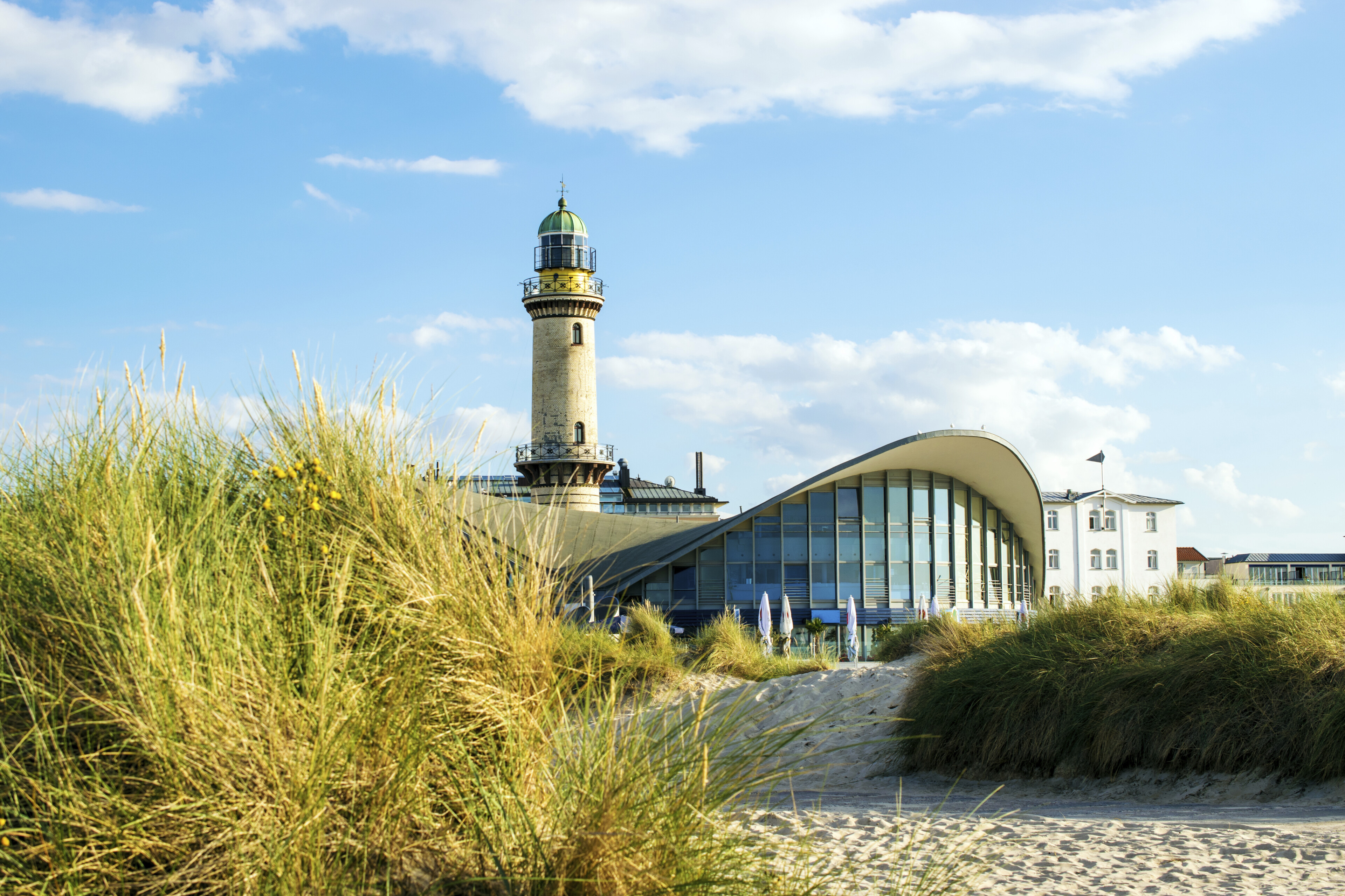 Leuchtturm in Rostock, Deutschland