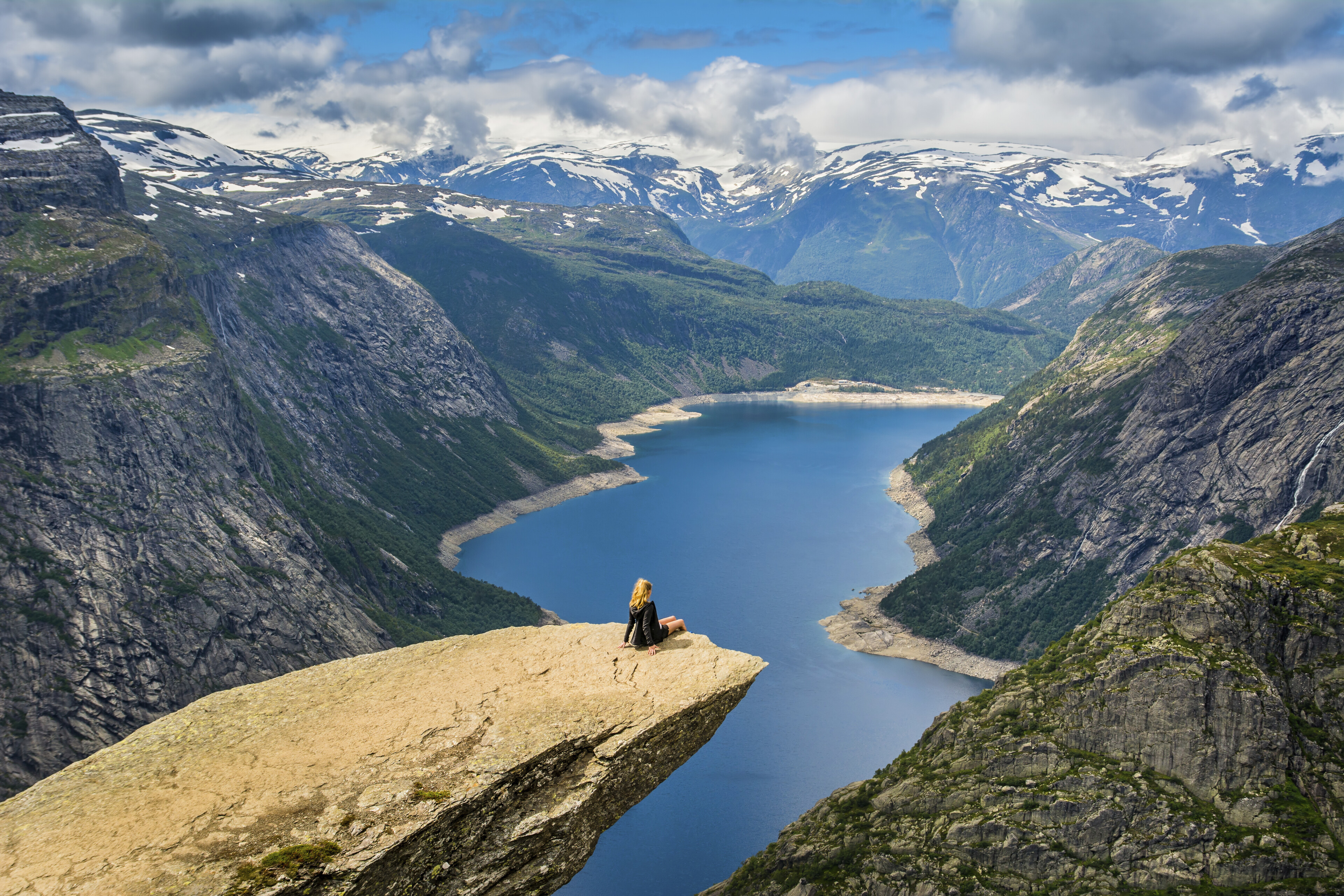 Aussicht auf den Fjoerd in Odda, Norwegen