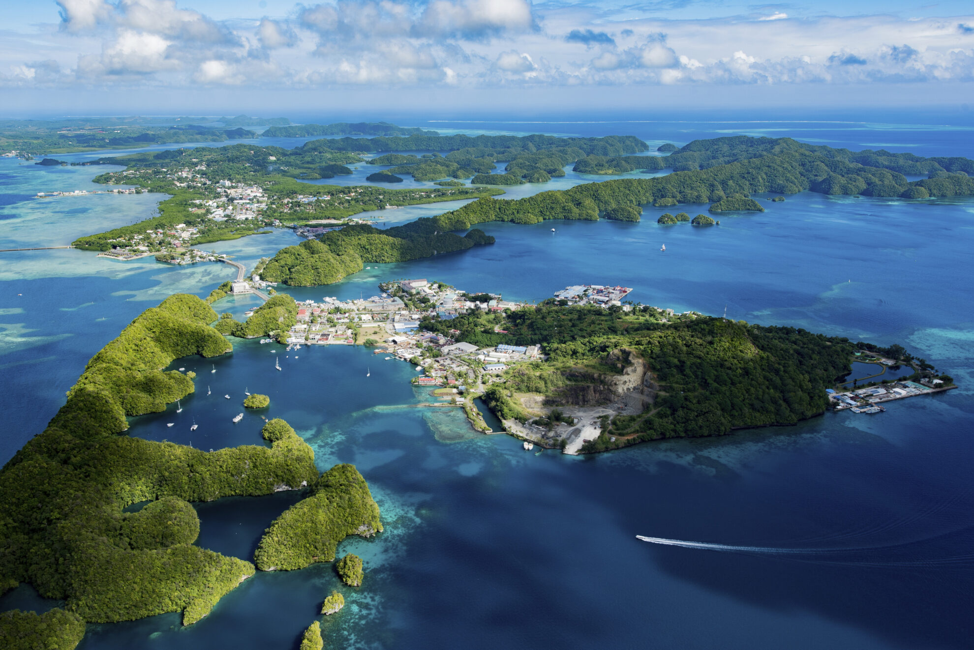 Die Insellandschaft von Koror, Palau