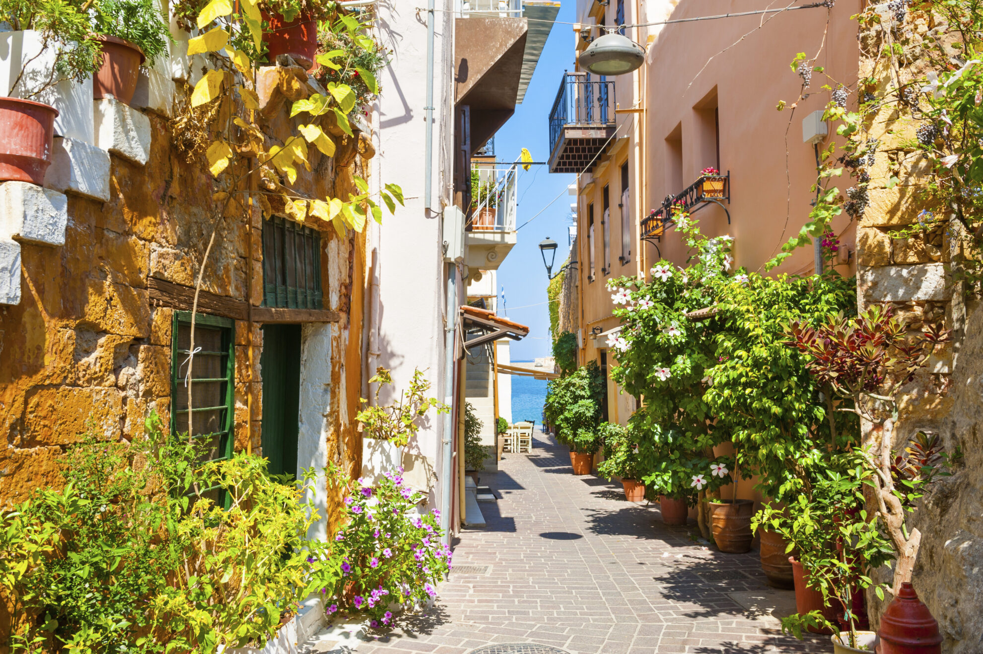 Kleine Gassen in Chania auf Kreta, Griechenland