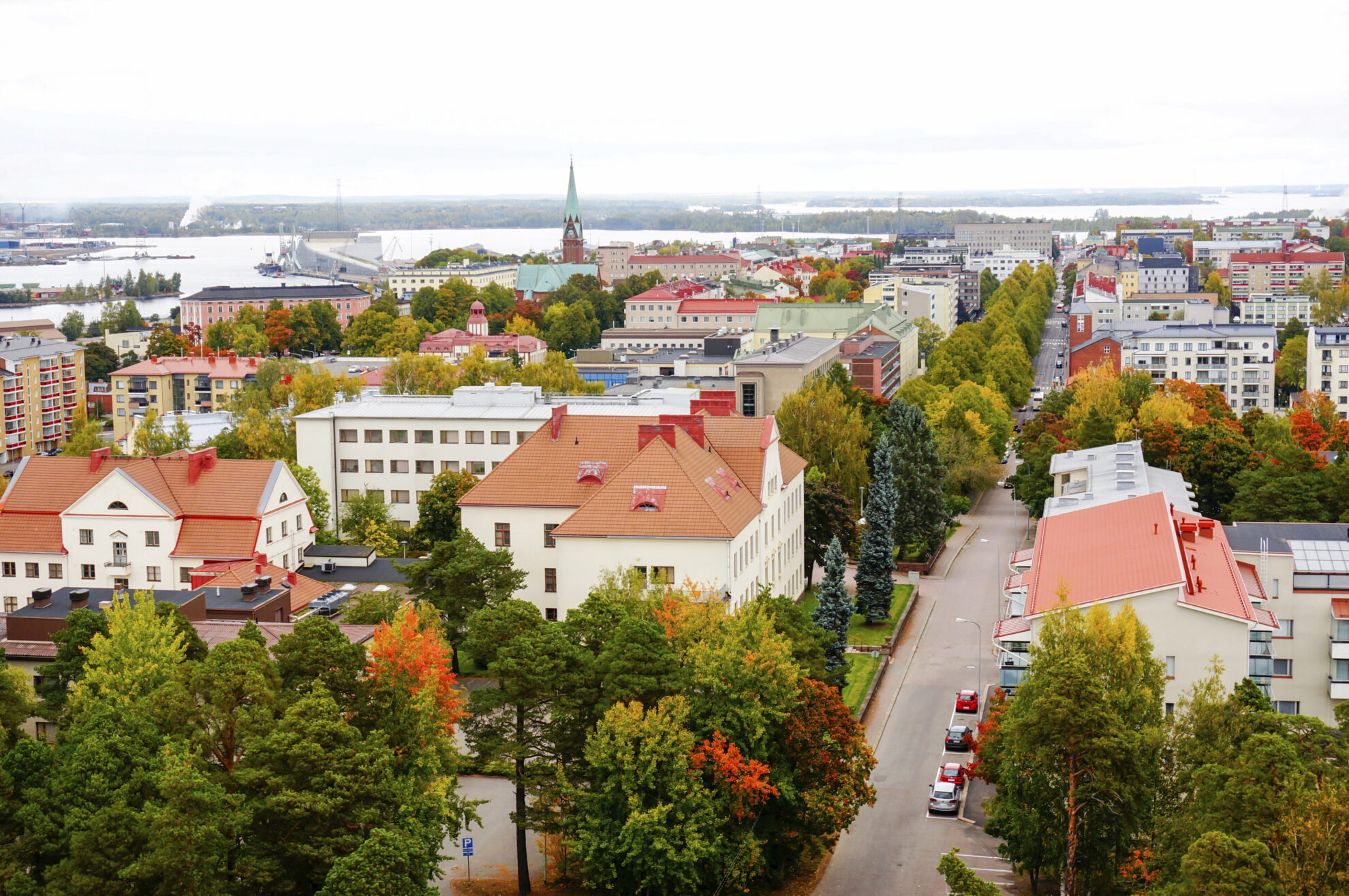 Panorama der Stadt Kotka, Finnland