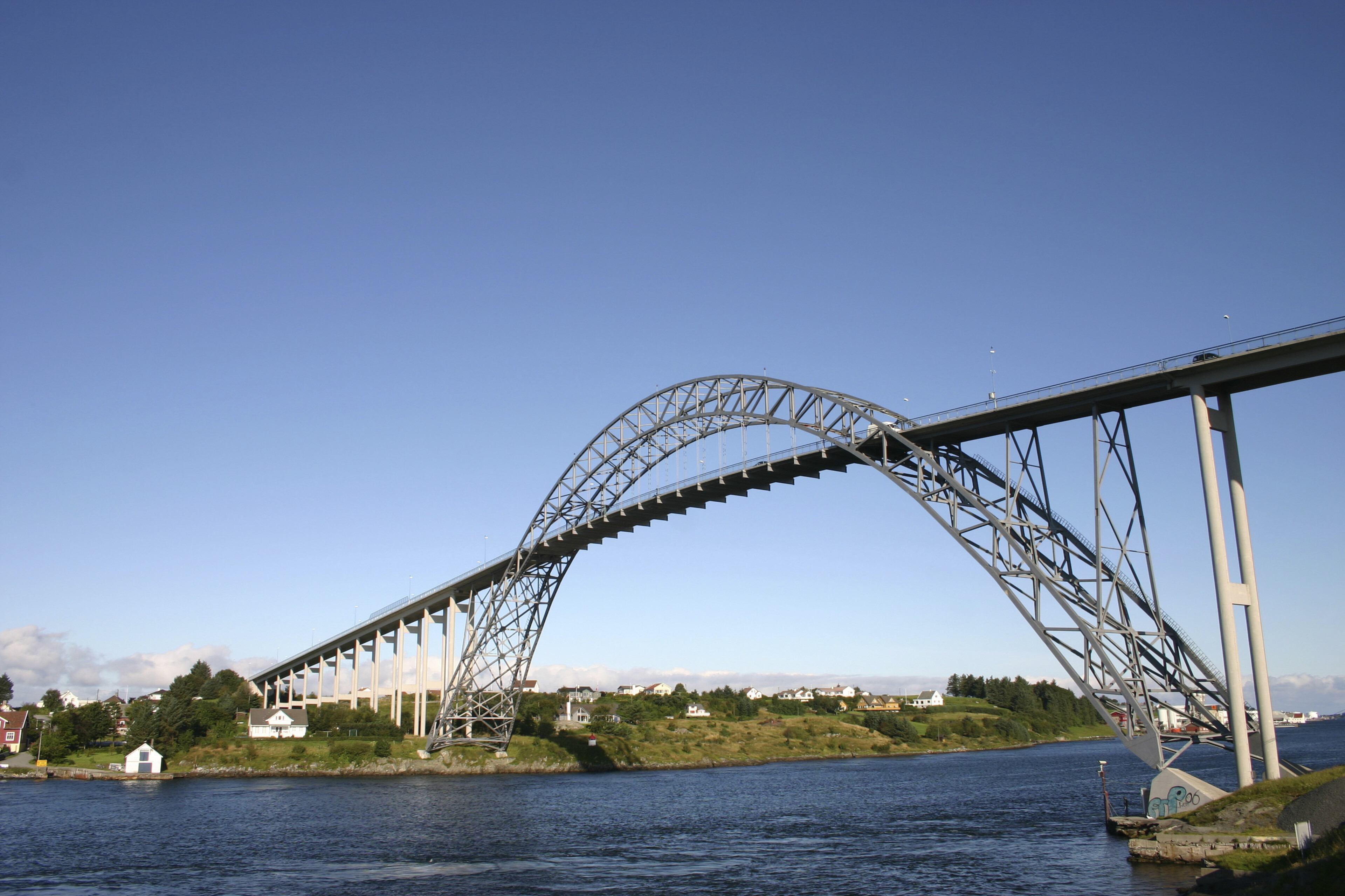Karmsund Brücke in Haugesund, Norwegen