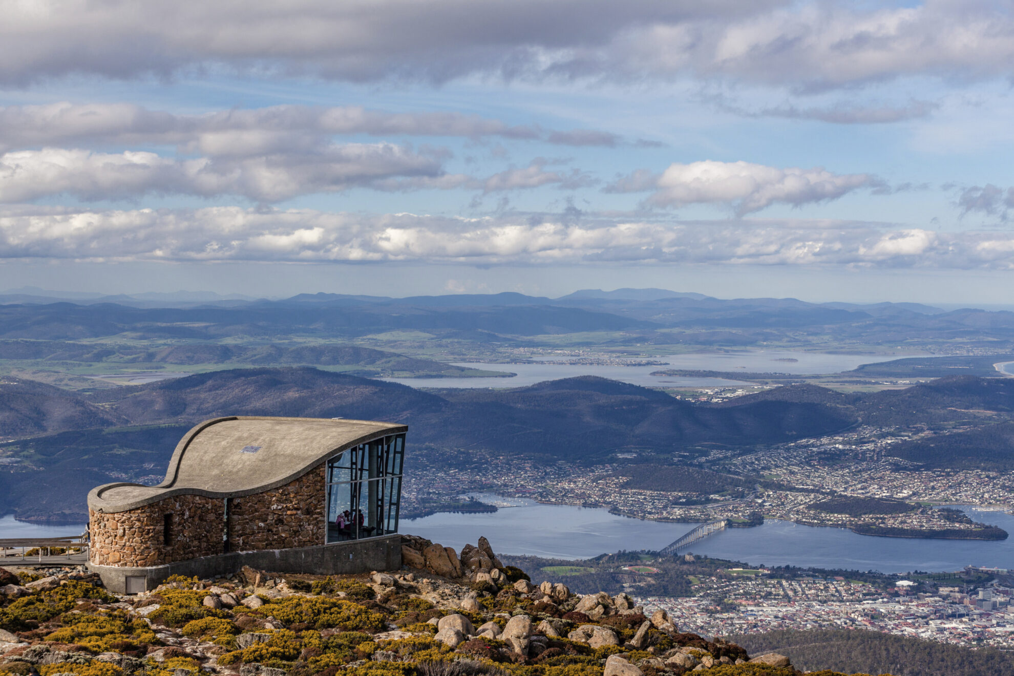 ussichtspunkt auf dem Mount Wellington in Tasmanien, Australien