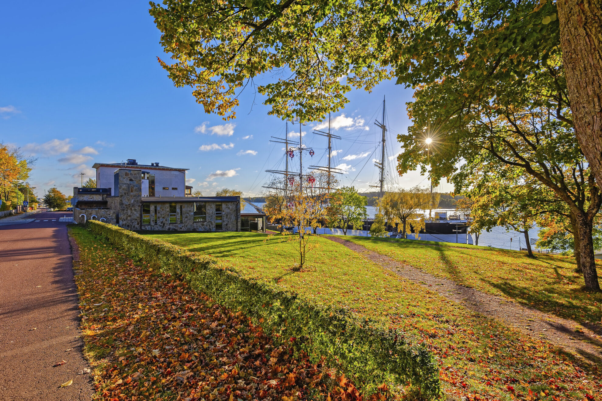 Hafen in Mariehamn, Finnland