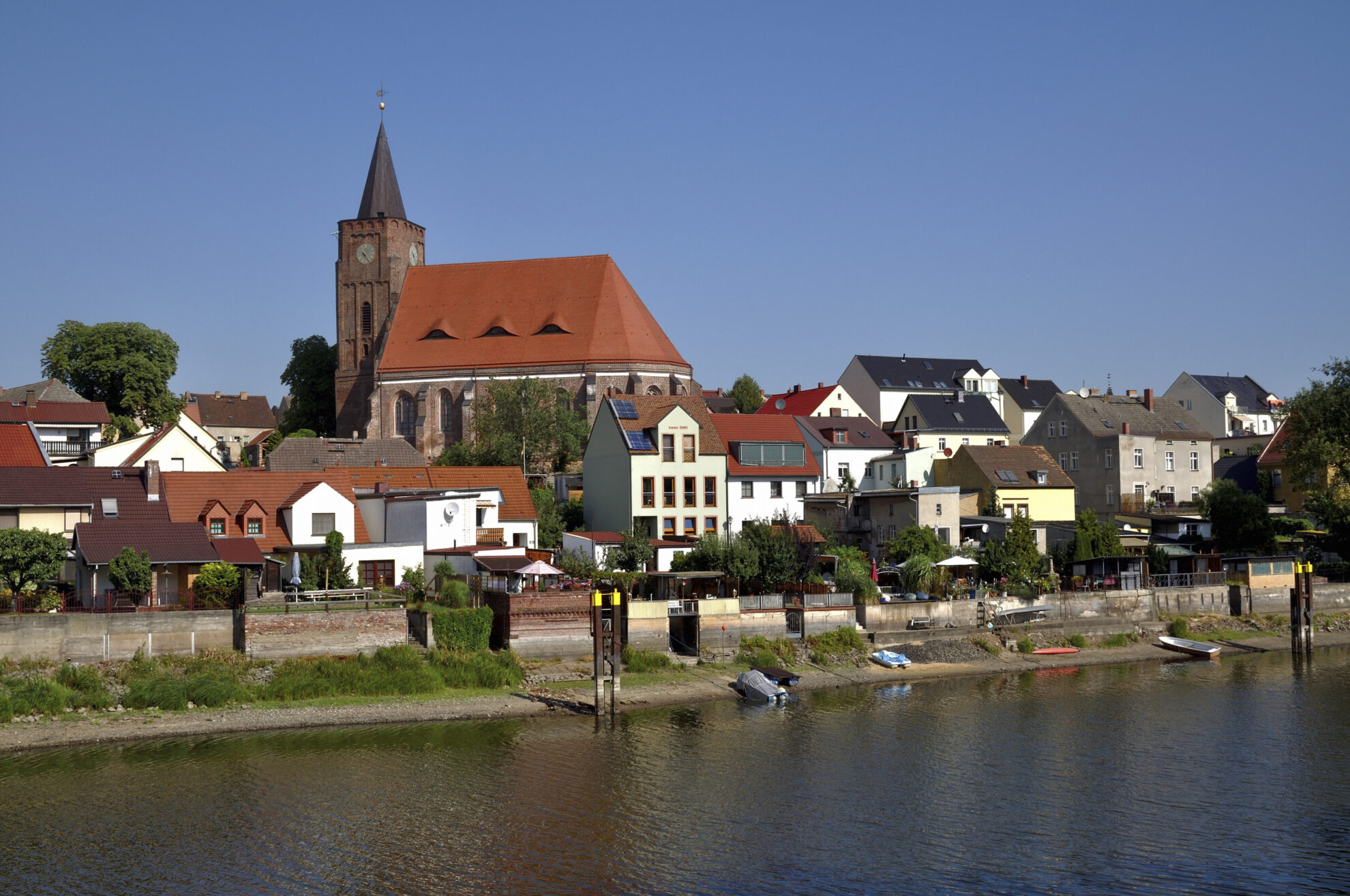 Skyline von Eisenhüttenstadt an der Oder in Deutschland