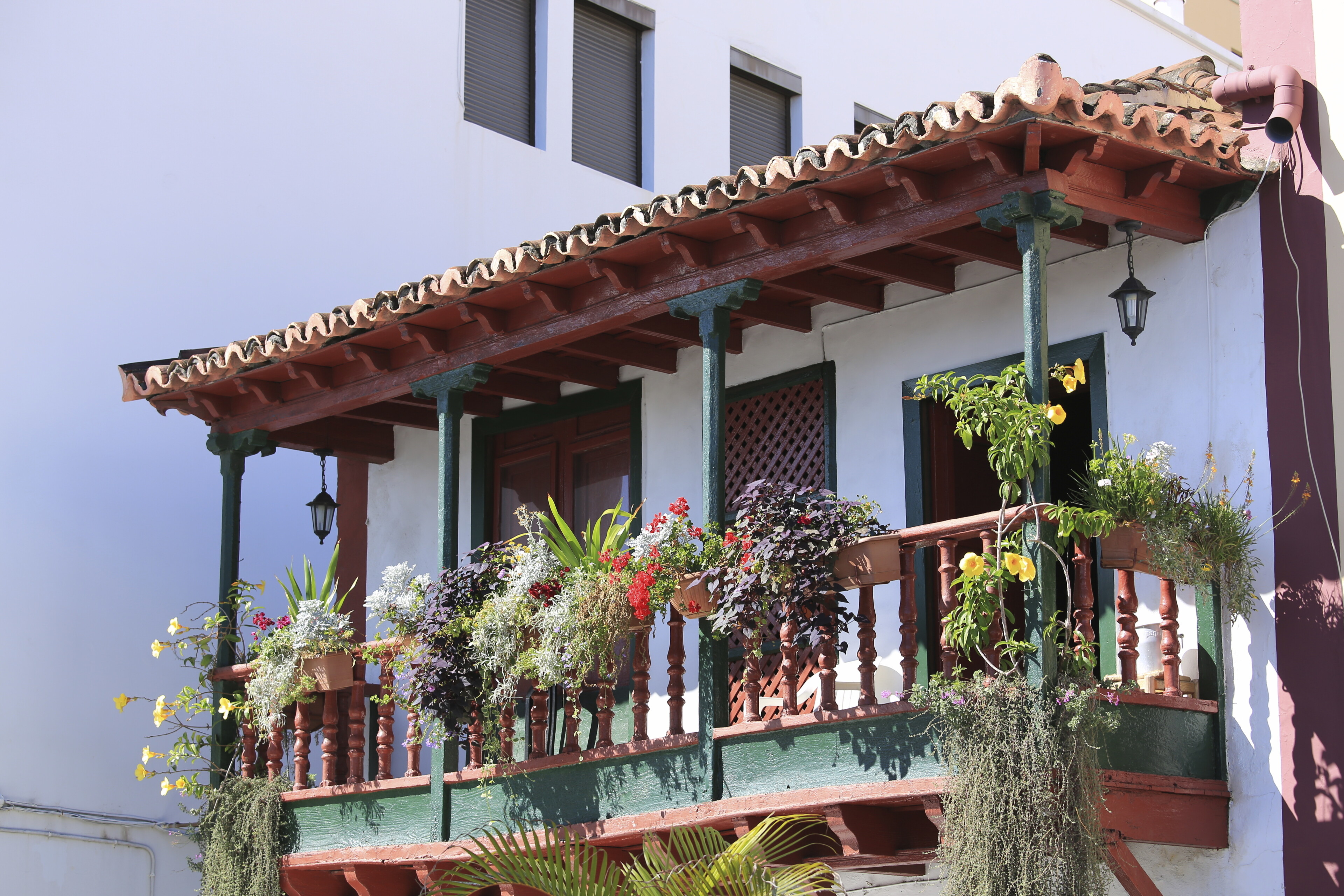 Balkon in Santa Cruz auf La Palma, Spanien