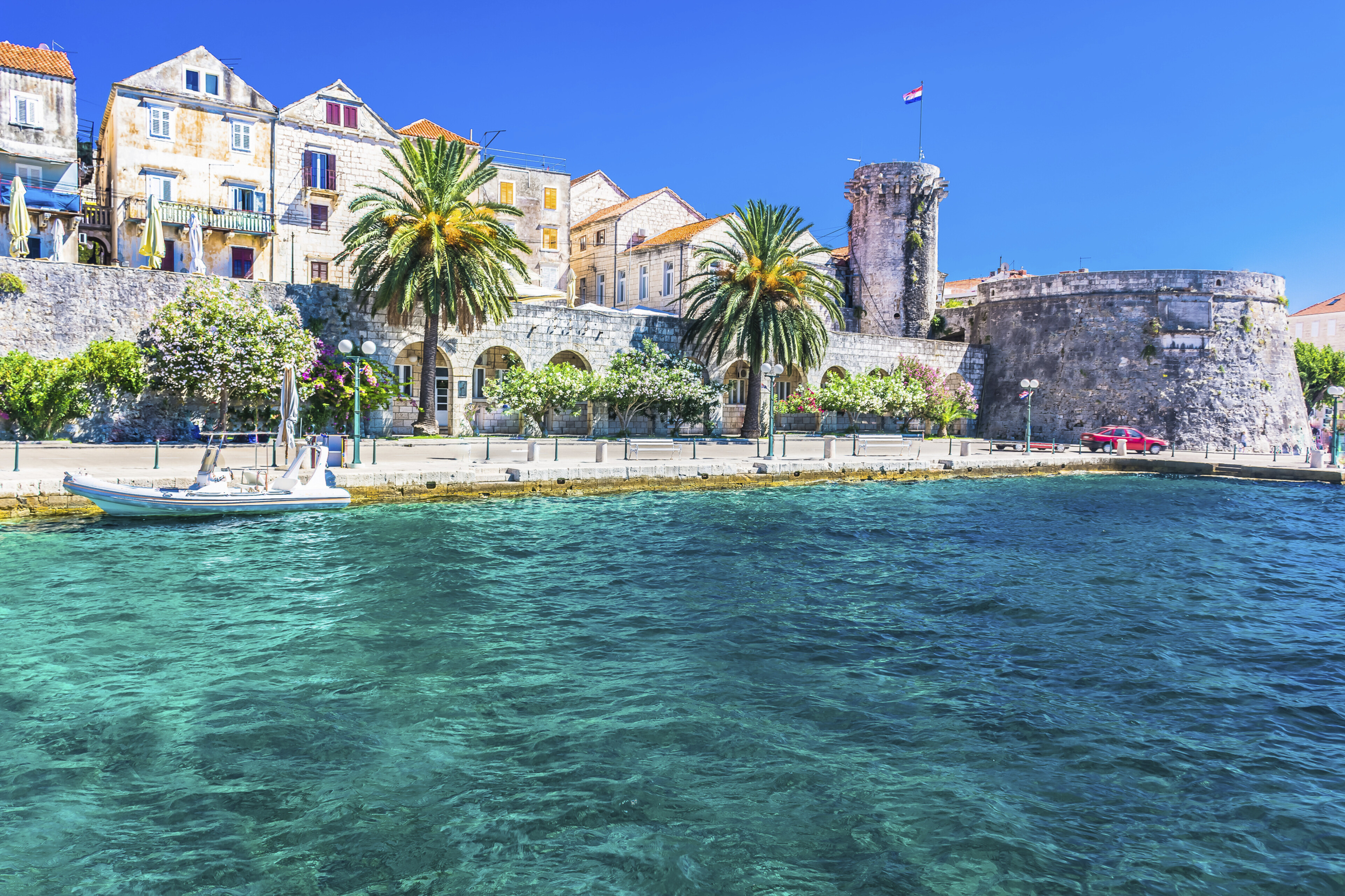 Küste von Korçula, Kroatien