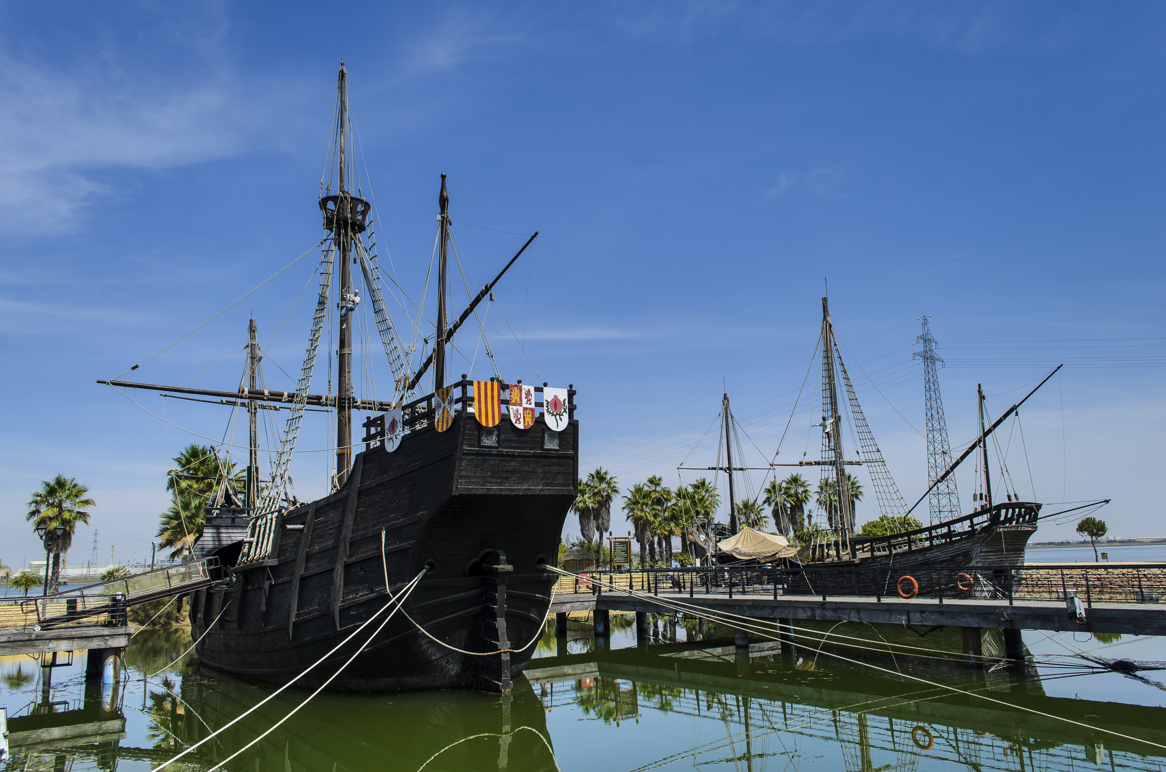 Anlegestelle der Karavellen in La Rábida in Huevla, Spanien