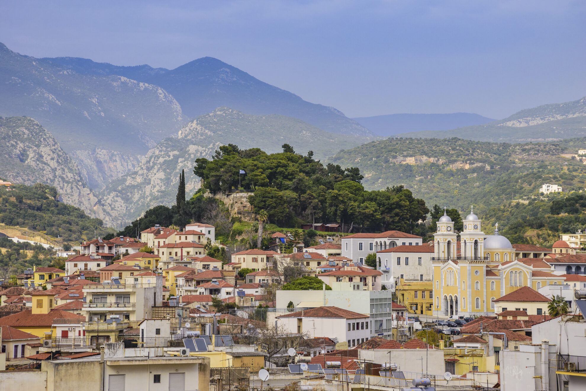 Skyline von Kalamata, Griechenland
