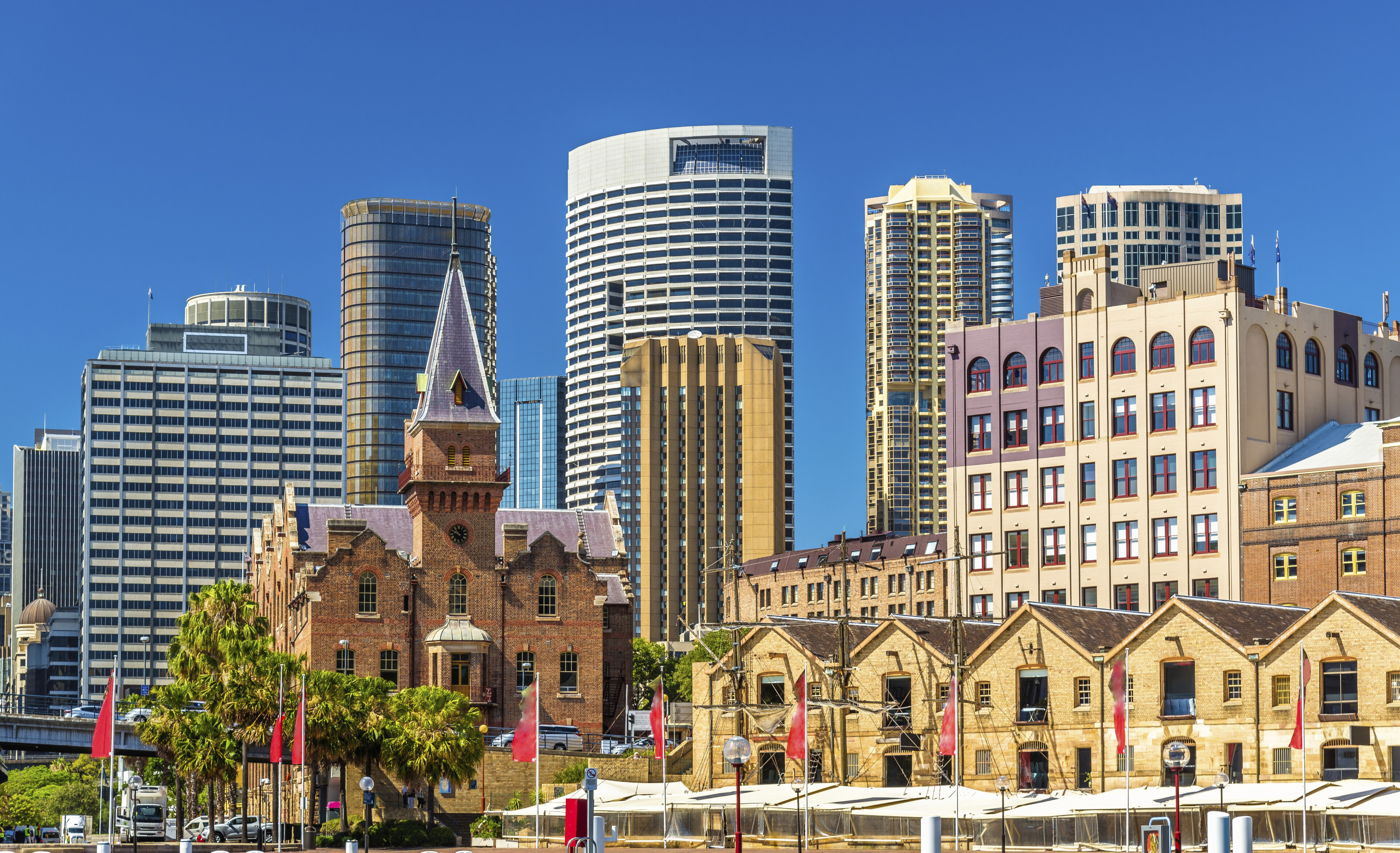 Skyline vom Hafen in Sydney, Australien