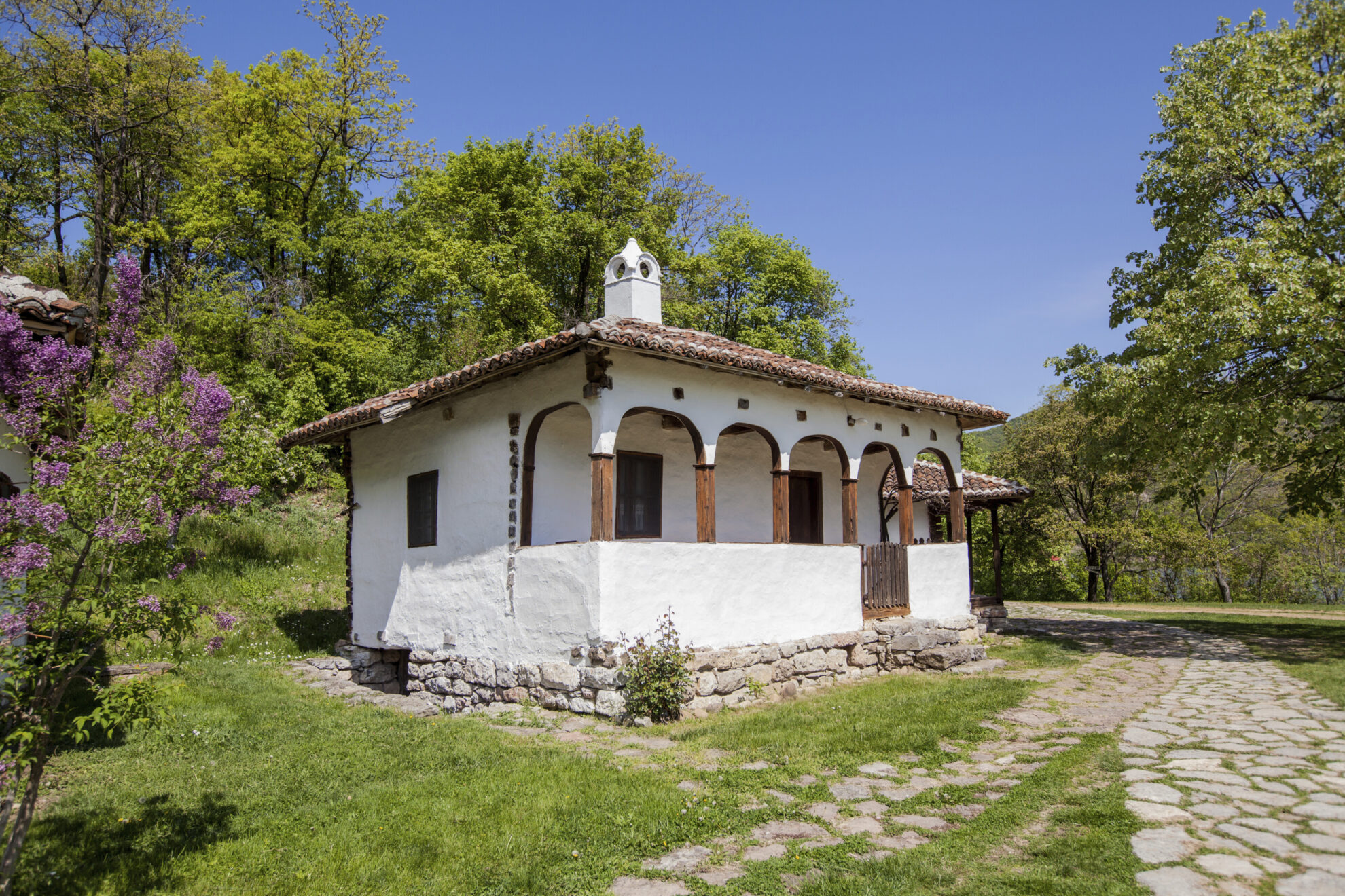 Traditionelles Haus in Donji Milanovac, Serbien