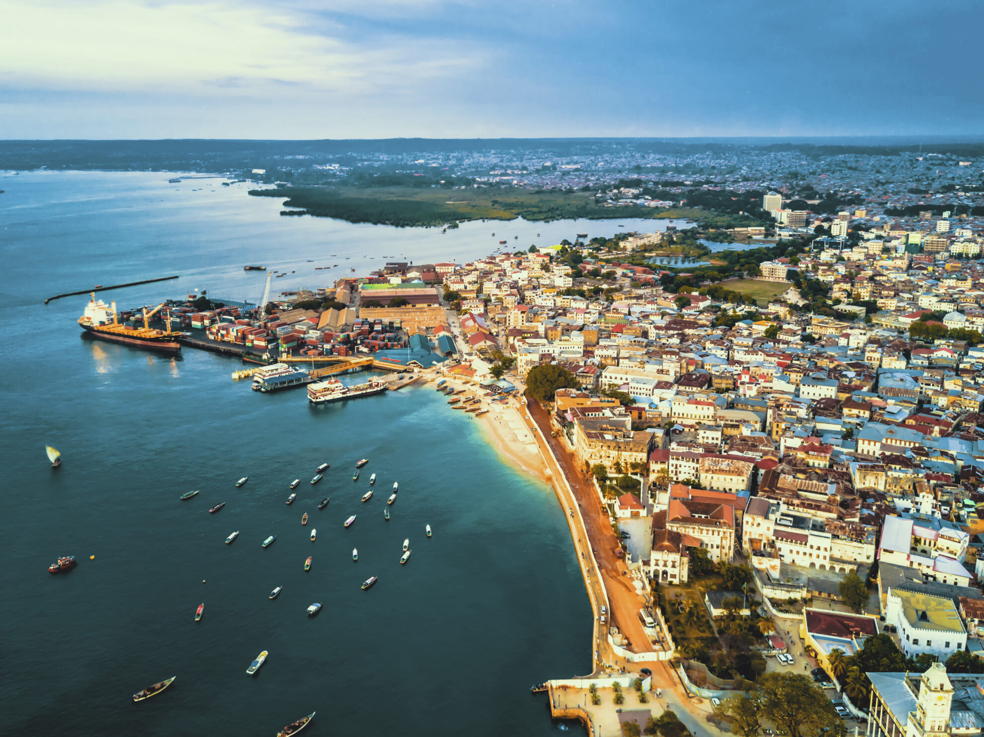 Panoramablick auf Sansibar, Tansania