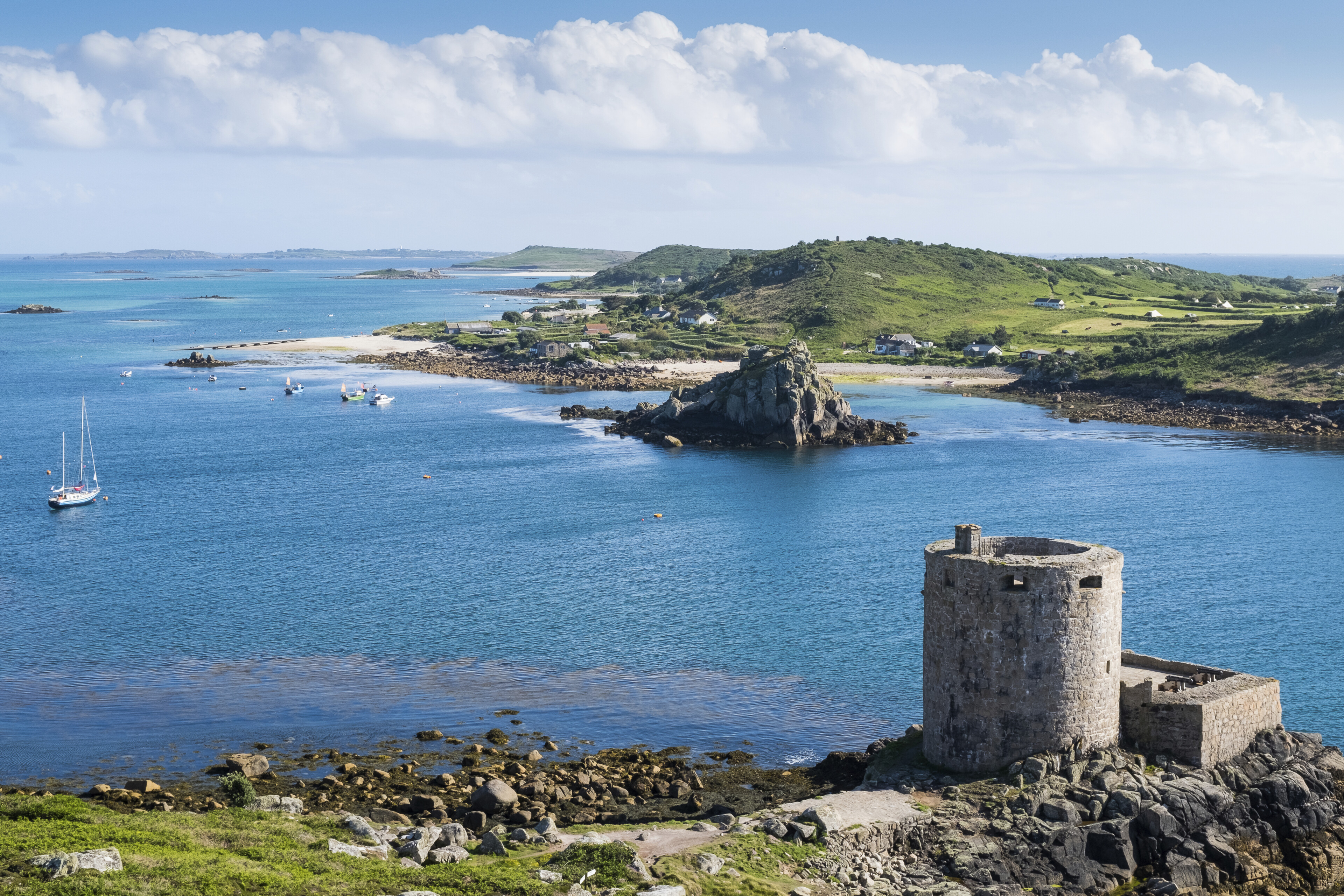 Cromwall Schloss auf den Scilly Inseln, Engalnd